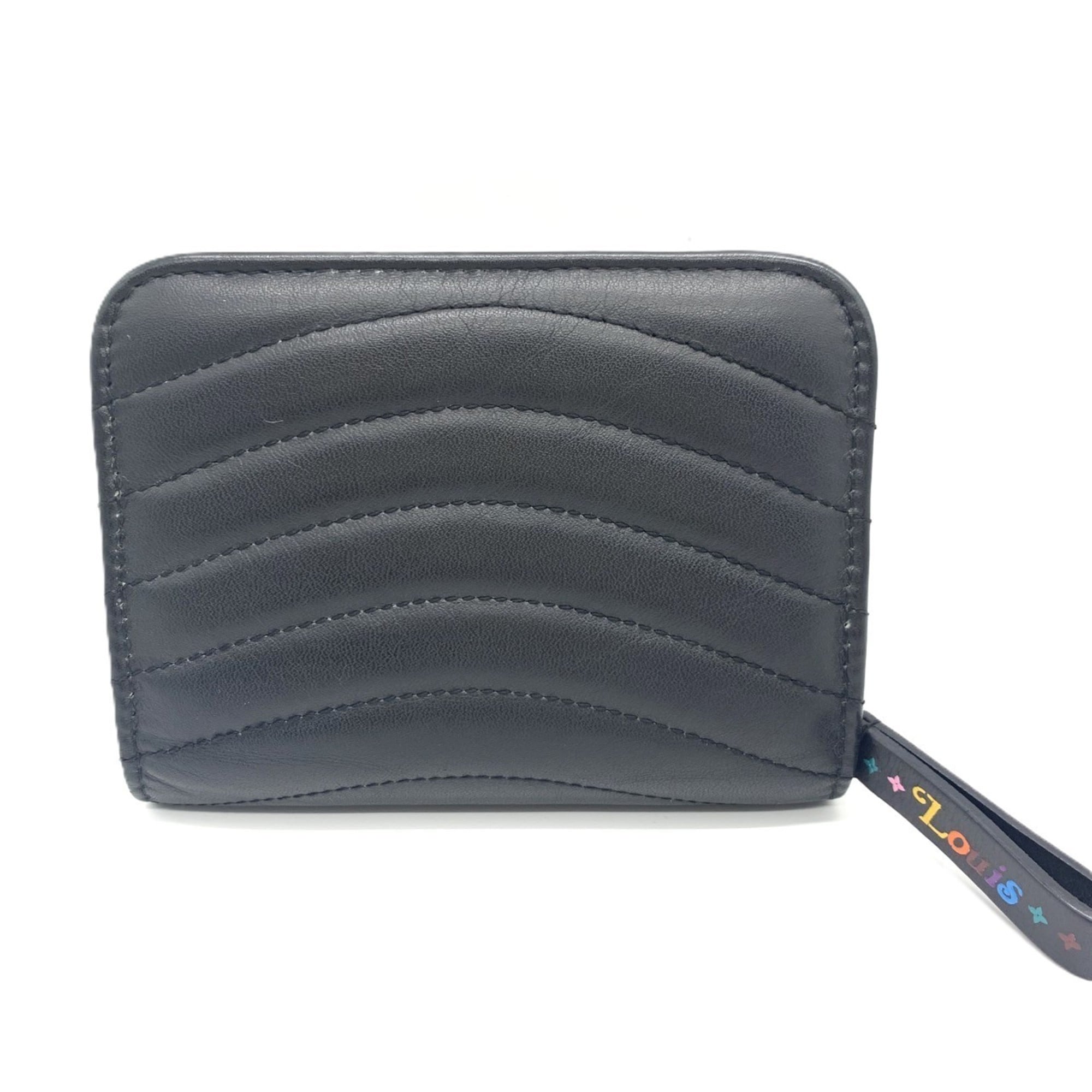 Louis Vuitton Black Leather Wallet (Bi-Fold) (Pre-Owned)
