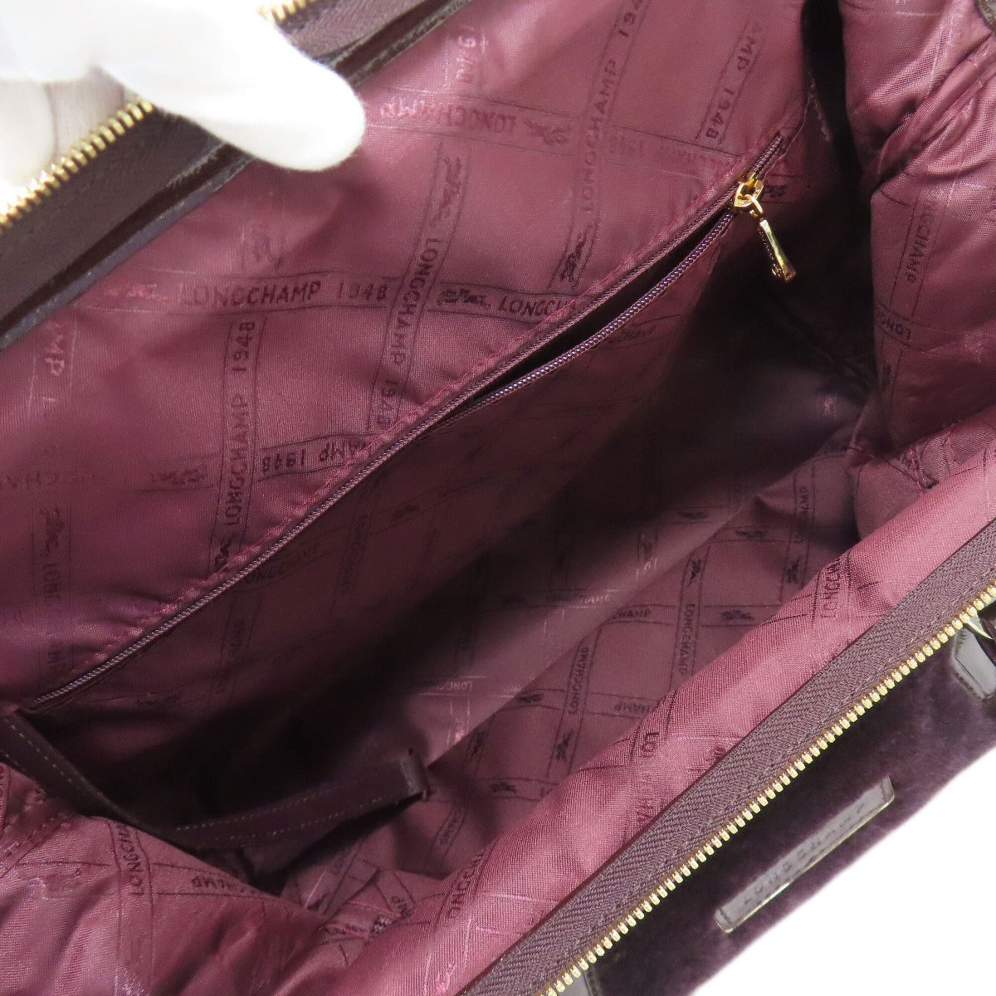 Longchamp Purple Fur Tote Bag (Pre-Owned)