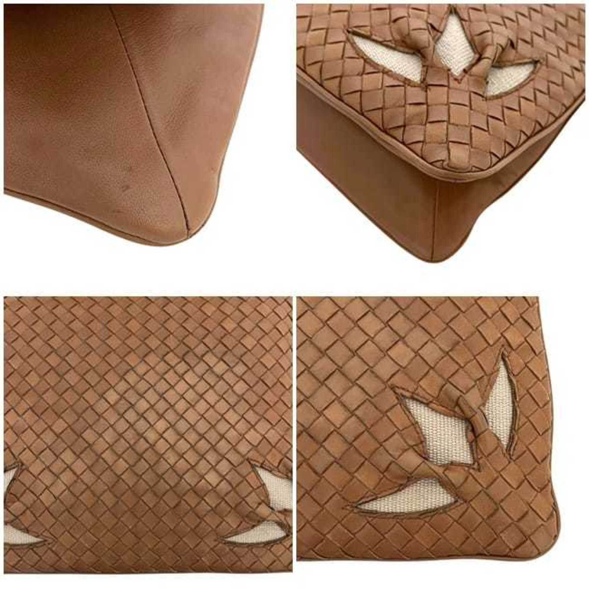Bottega Veneta Intrecciato Brown Leather Shoulder Bag (Pre-Owned)