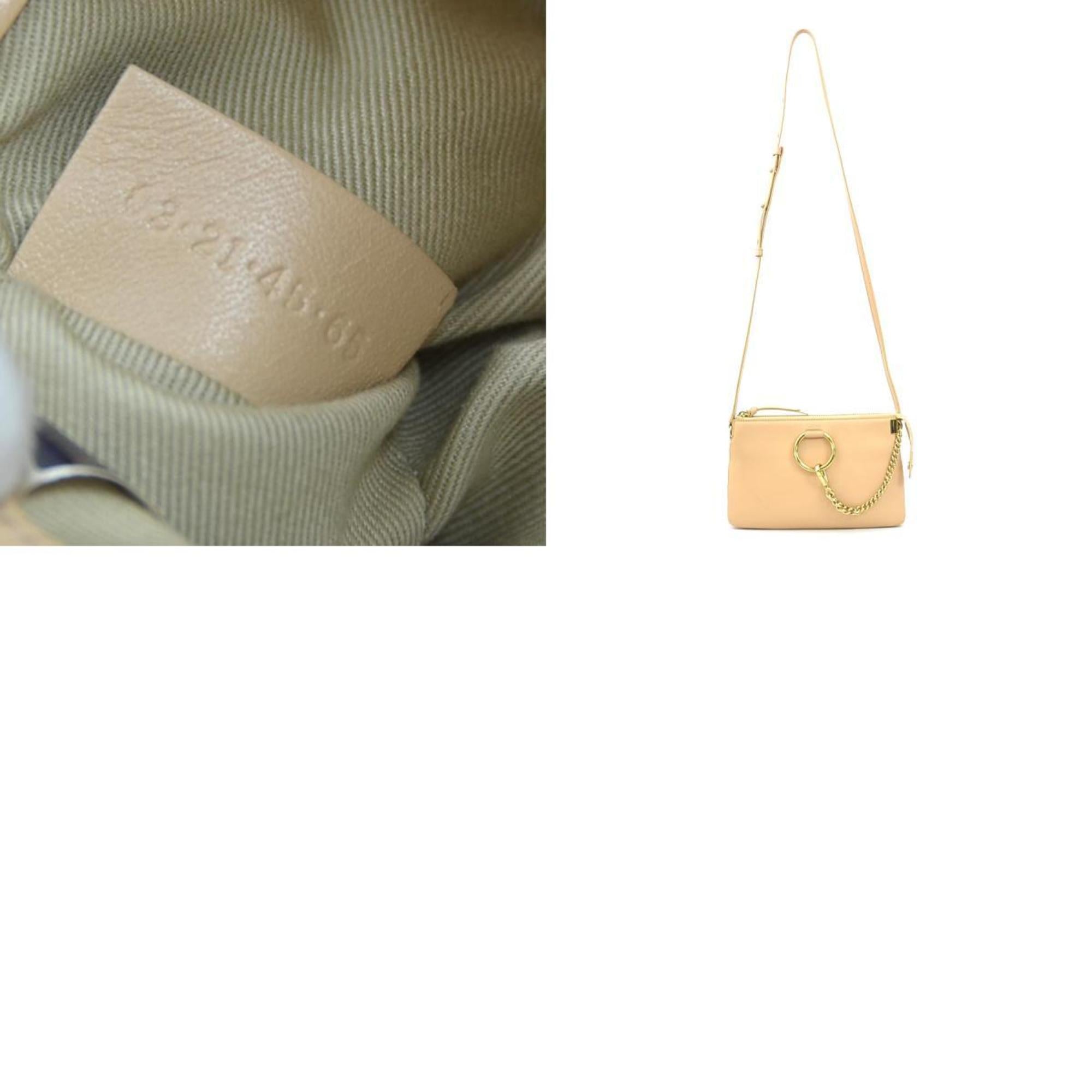Chloé Pink Beige Leather Shoulder Bag (Pre-Owned)