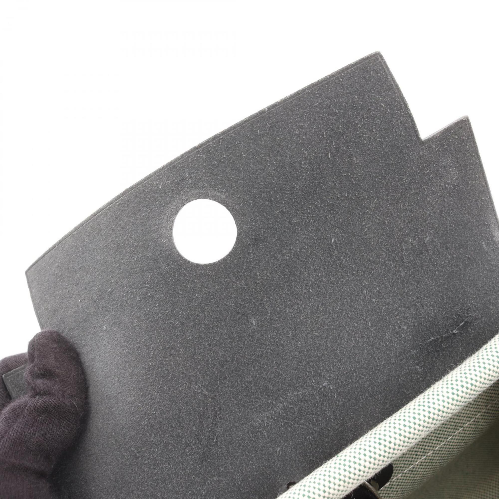 Hermes Black Green Canvas Toile H Handbag Shoulder Bag (Pre-Owned)