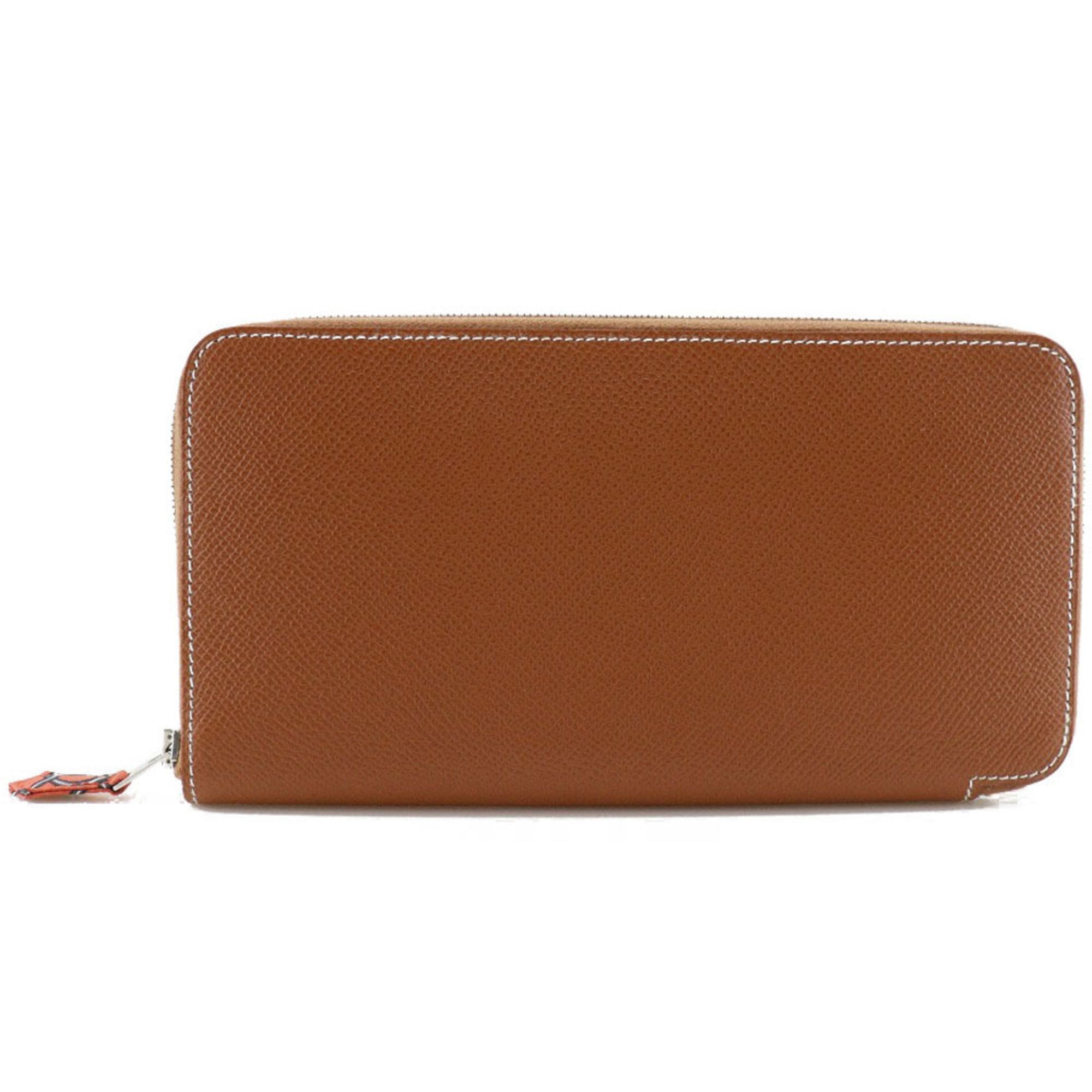 Hermes Brown Epsom Leather Long Bill Wallet (Bi-Fold) (Pre-Owned)