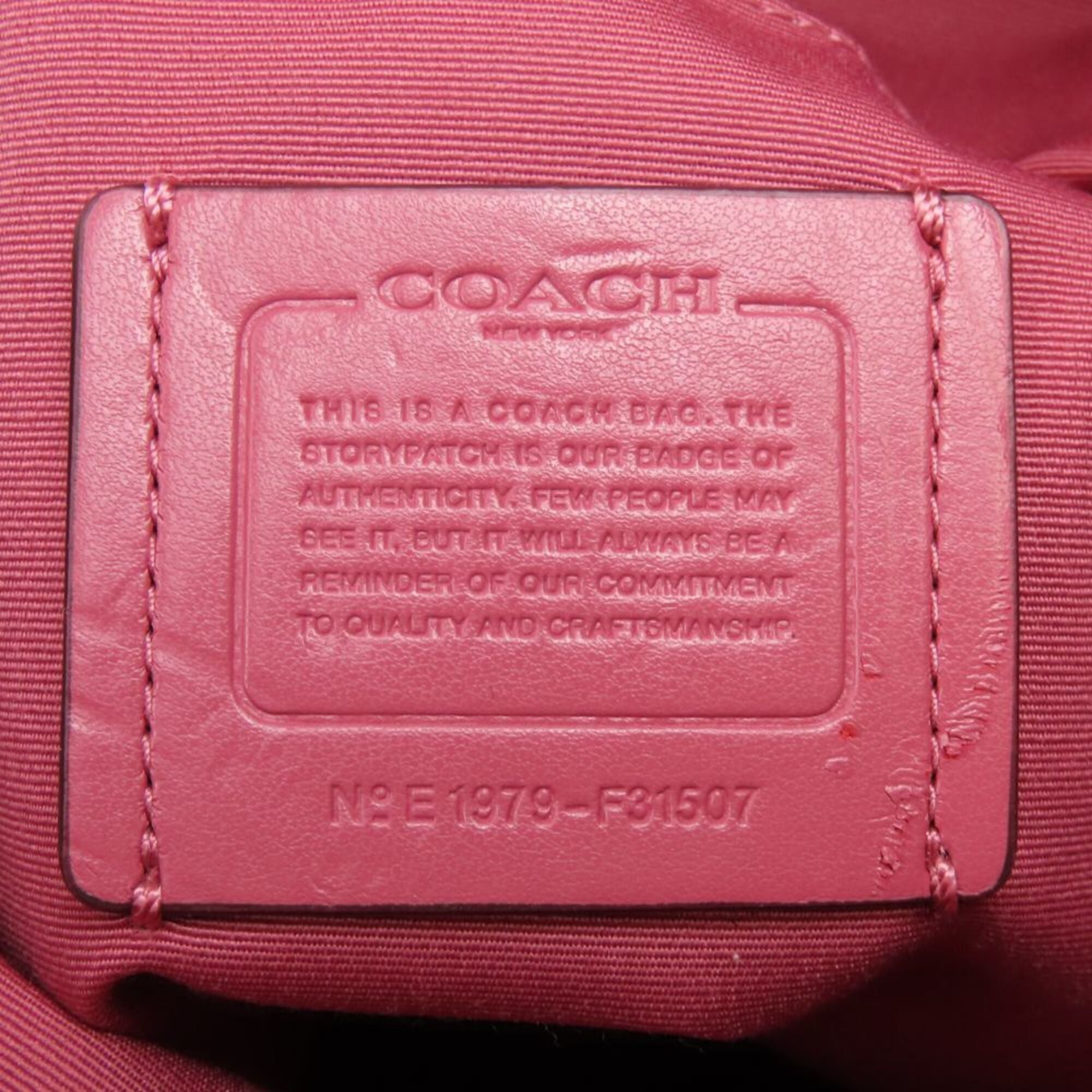 Coach Pink Leather Shoulder Bag (Pre-Owned)