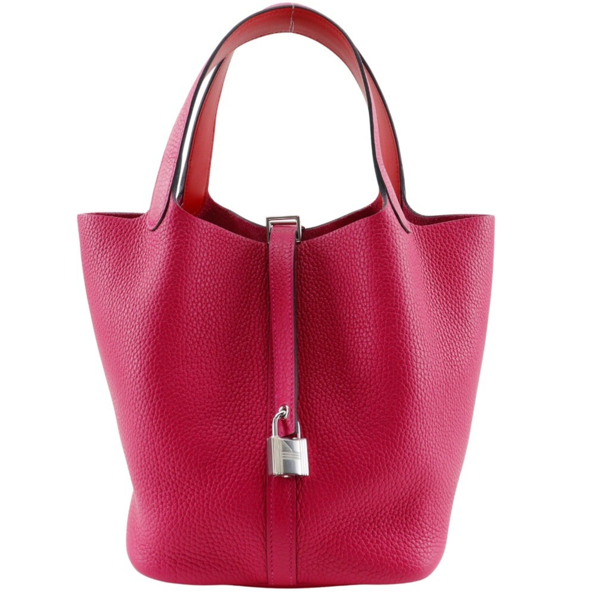 Hermes Pink Togo Leather Handbag (Pre-Owned)