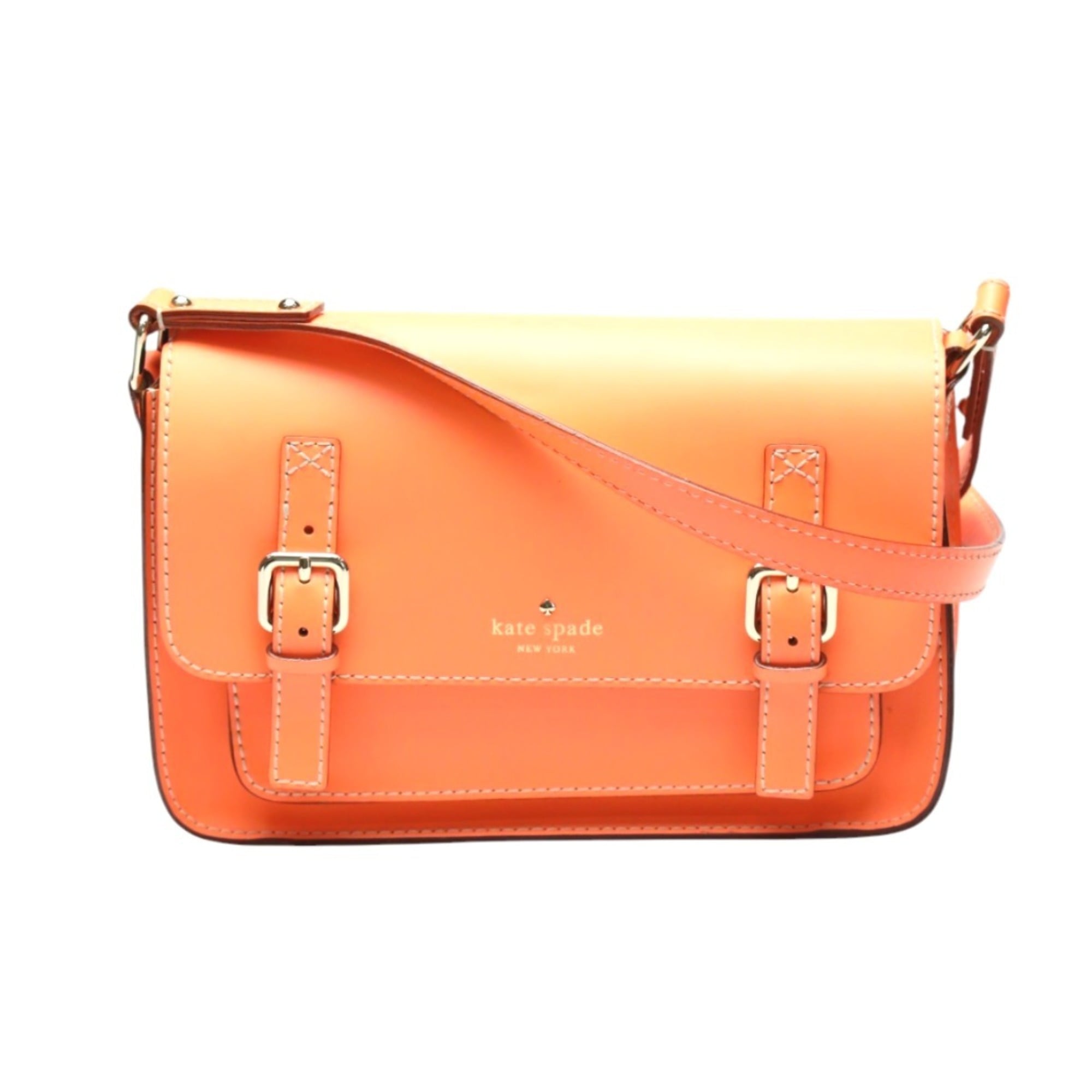 Kate Spade Orange Leather Pochette Shoulder Bag (Pre-Owned)