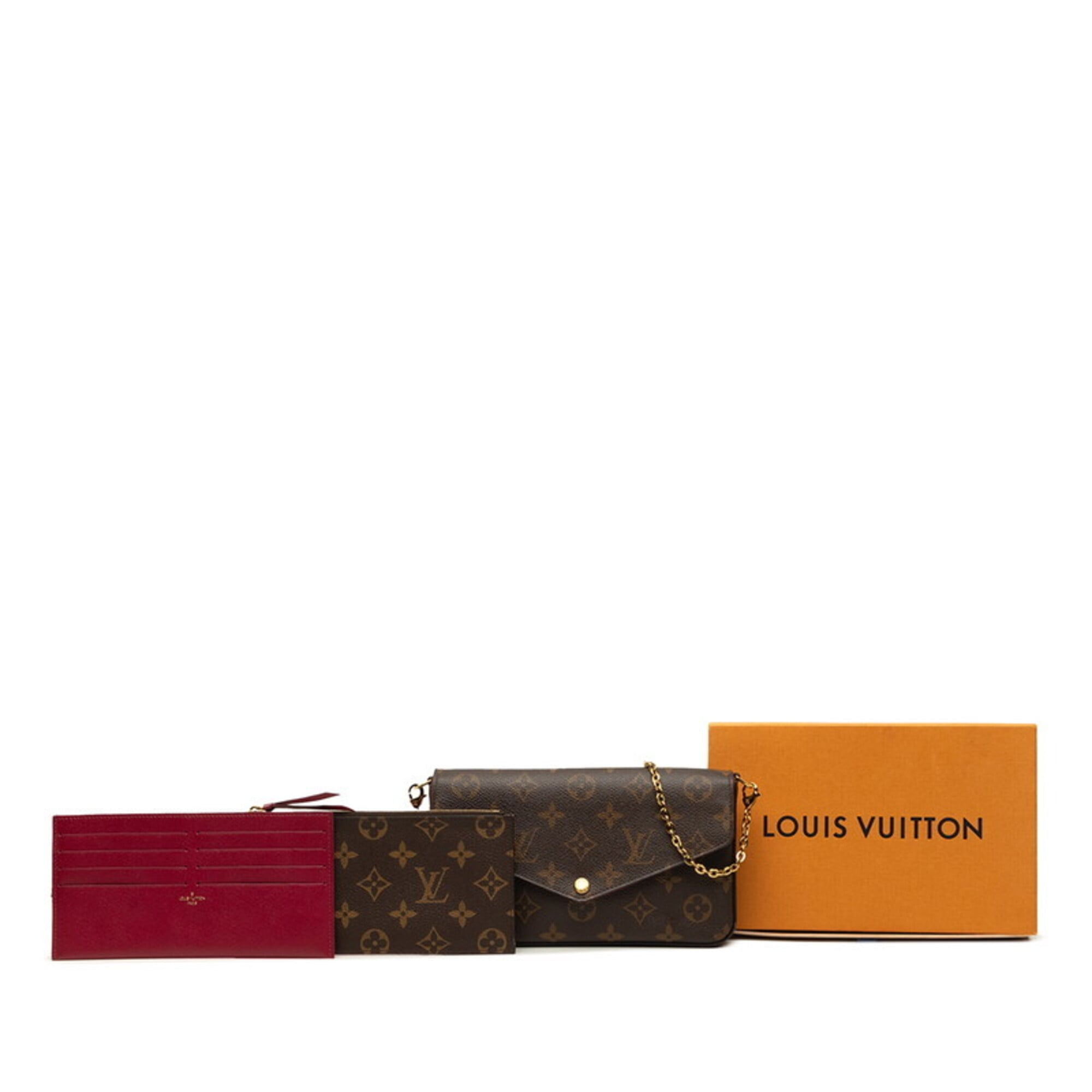 Louis Vuitton Brown Fuchsia Pvc Leather Pochette Pouch Shoulder Bag (Pre-Owned)