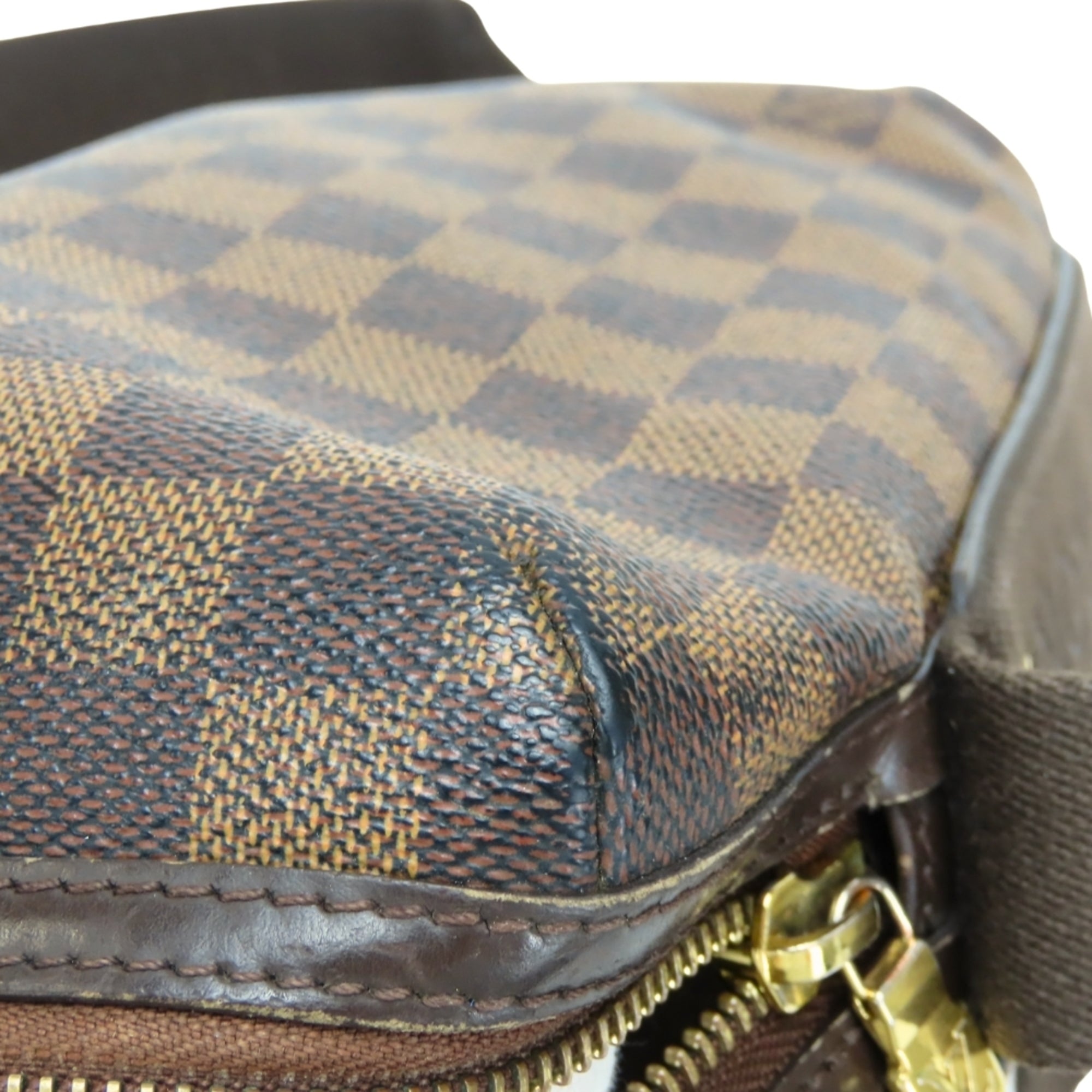 Louis Vuitton Damier Brown Damier Canvas Ebene Damier Canvas Leather Shoulder Bag (Pre-Owned)