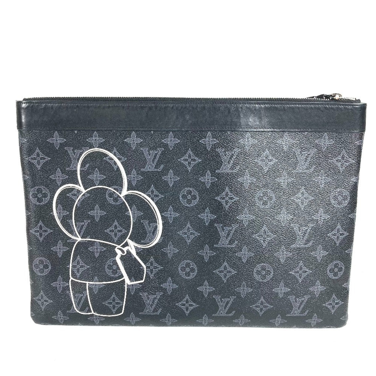 Louis Vuitton Monogram Eclipse Black Monogram Eclipse Clutch Bag Handbag Pochette (Pre-Owned)