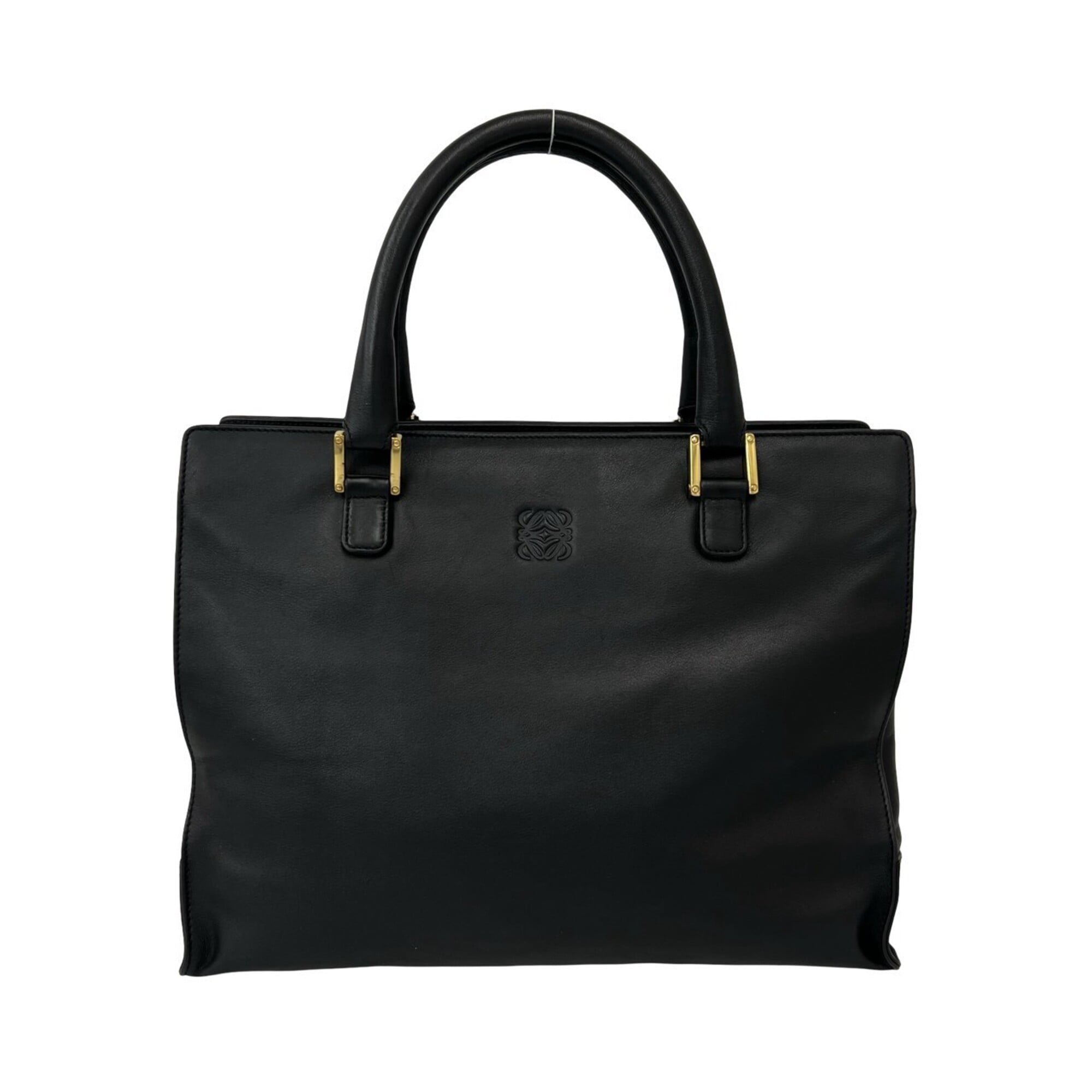 Loewe Black Leather Handbag Tote Bag (Pre-Owned)