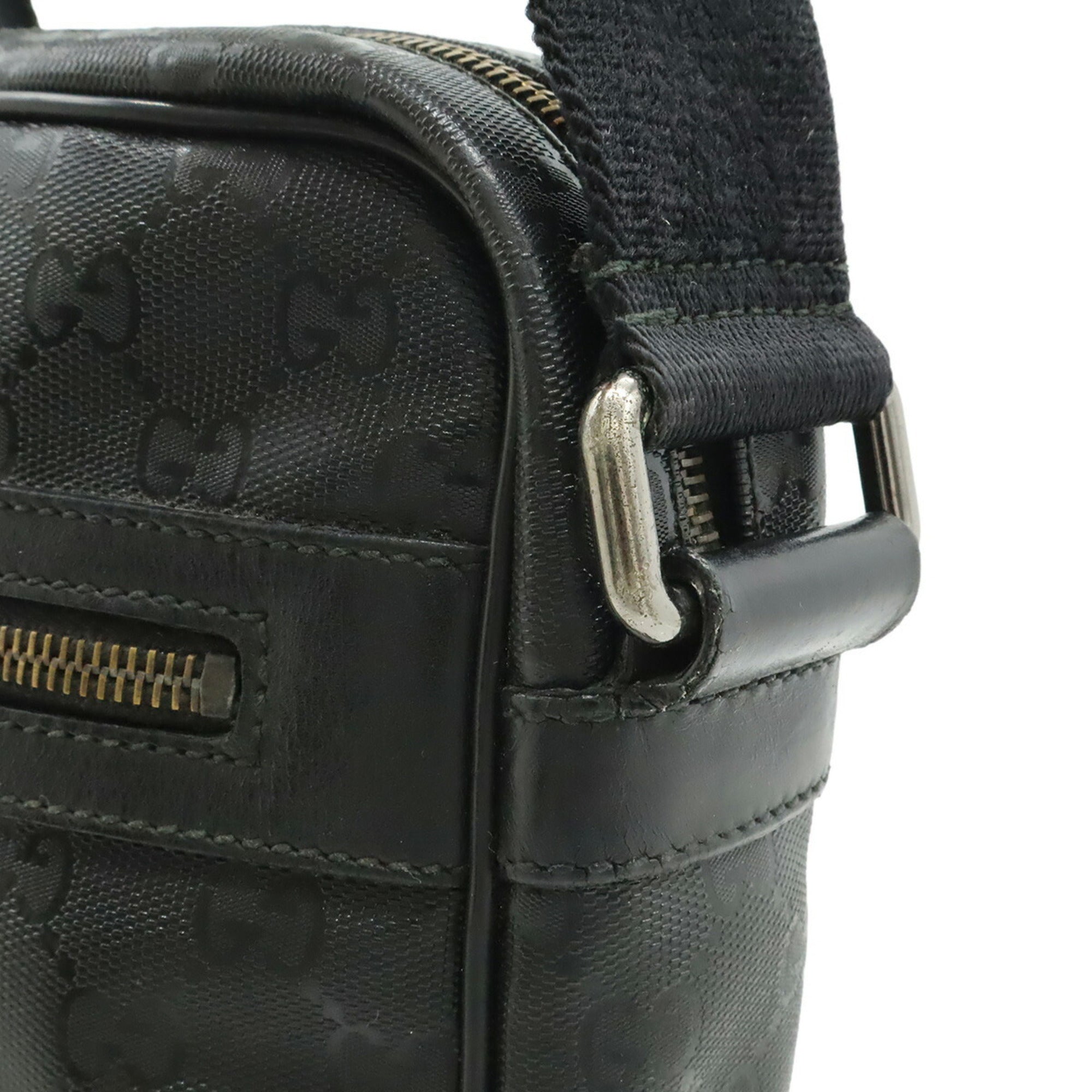 Gucci Black Gg Imprimé Pochette Shoulder Bag (Pre-Owned)