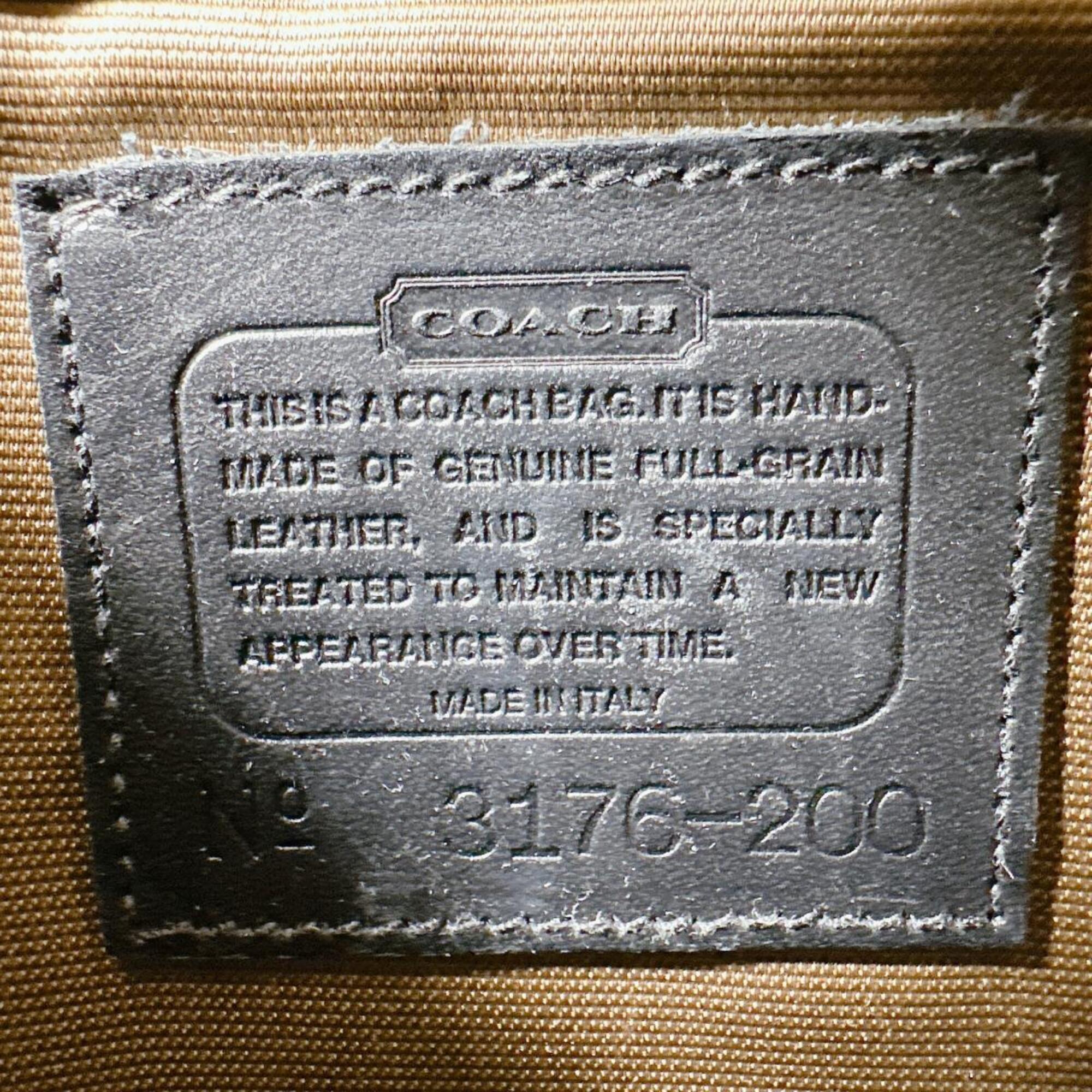 Coach Black Leather Handbag Shoulder Bag (Pre-Owned)