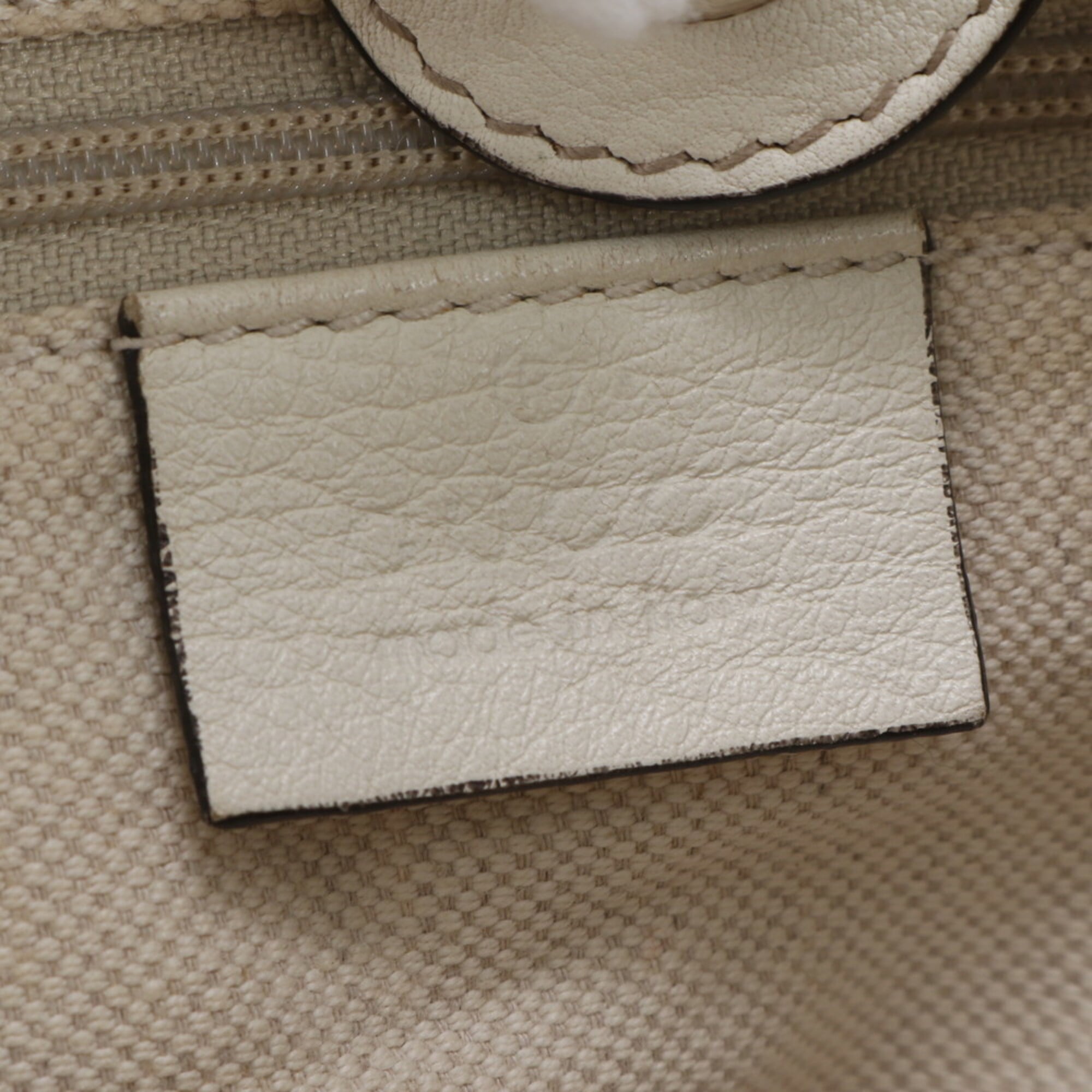 Gucci White Leather Handbag Shoulder Bag Tote Bag (Pre-Owned)