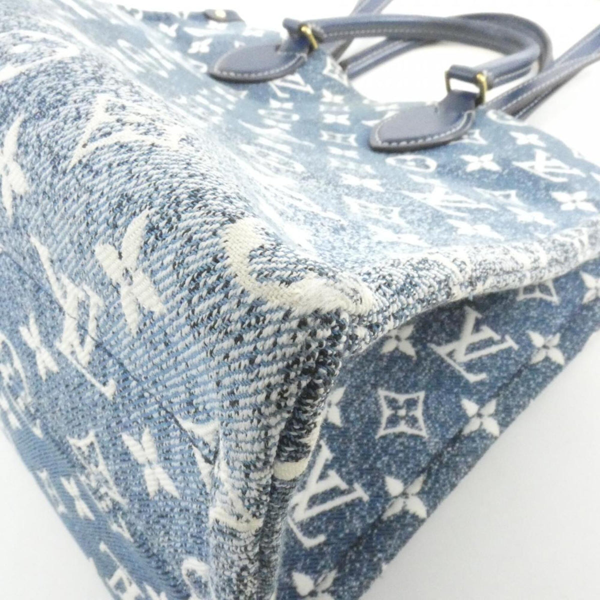 Louis Vuitton Blue Navy Denim Canvas Handbag (Pre-Owned)