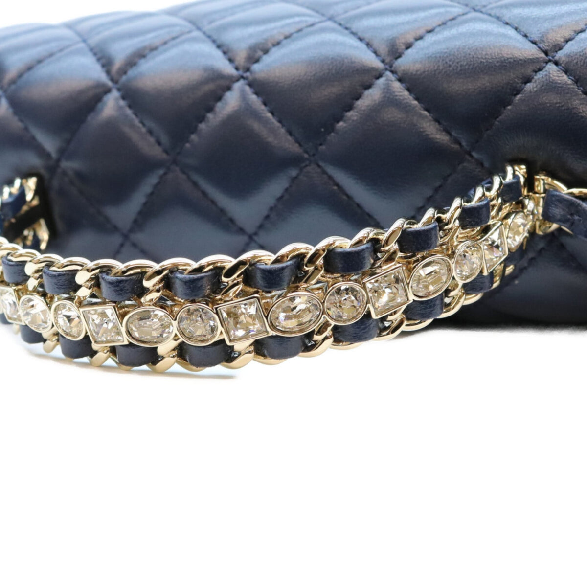 Chanel Navy Leather Shoulder Bag (Pre-Owned)