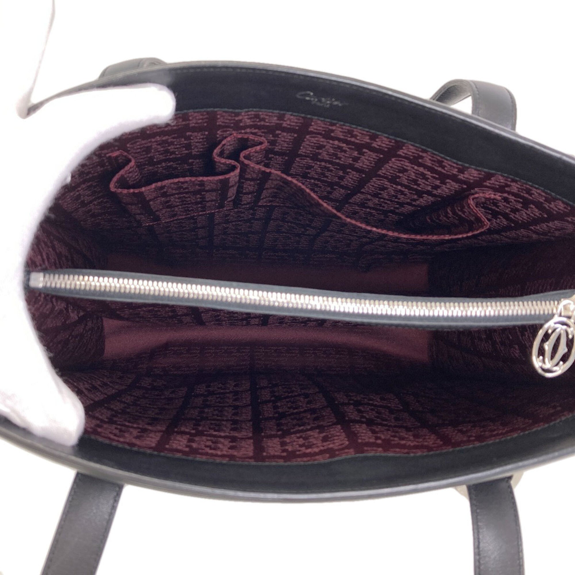 Cartier Black Leather Tote Bag (Pre-Owned)