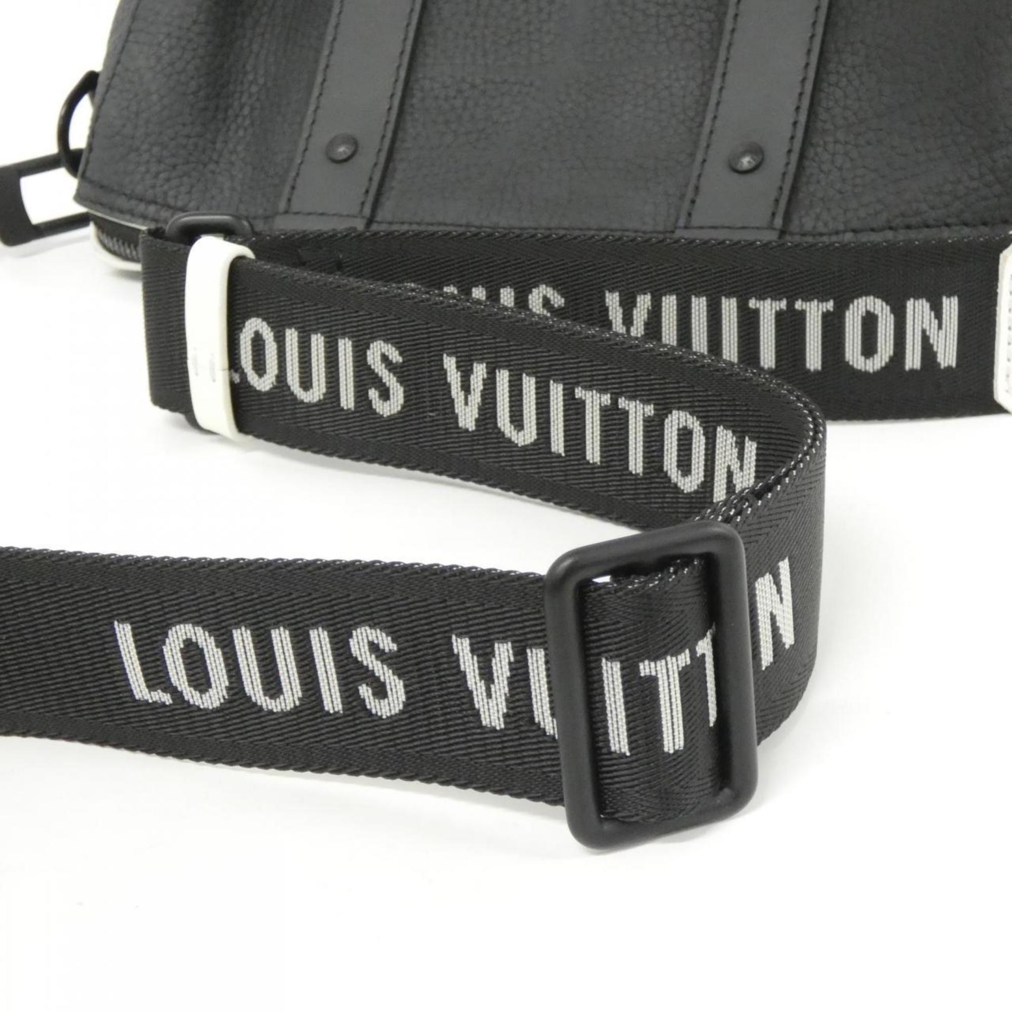 Louis Vuitton Black Leather Shoulder Bag (Pre-Owned)