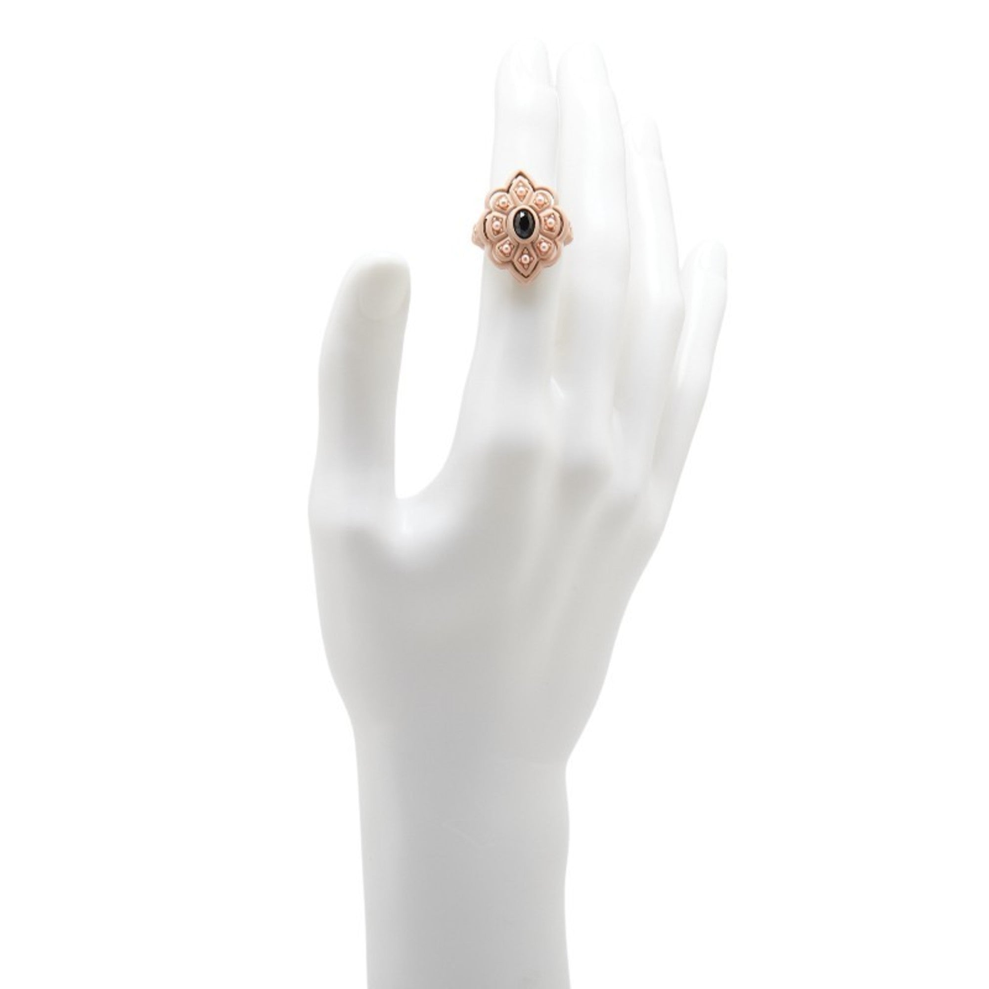 Gucci Pink Artificial Pearl Plastic Band Ring (Pre-Owned)