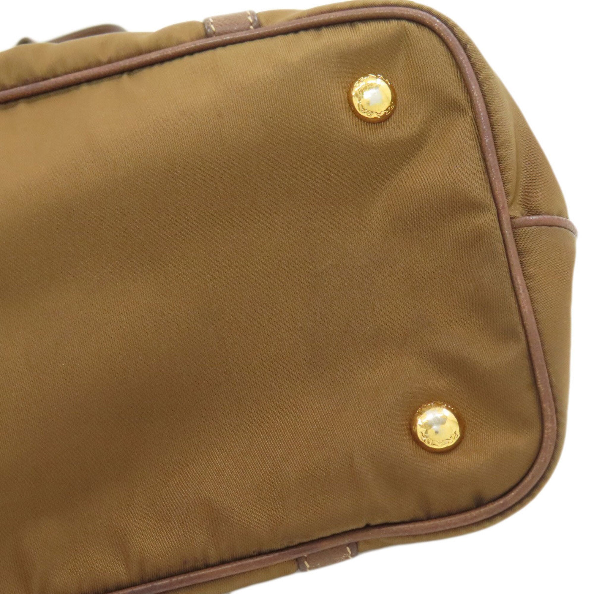Prada Brown Nylon Handbag (Pre-Owned)