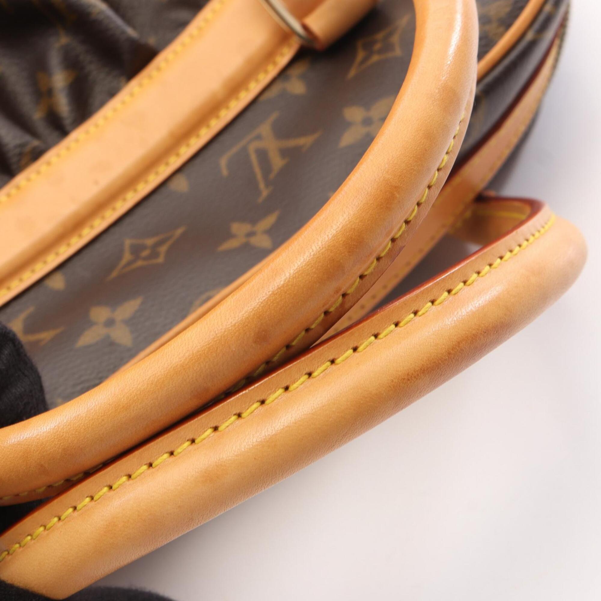 Louis Vuitton Brown Pvc Coated Canvas Leather Handbag (Pre-Owned)