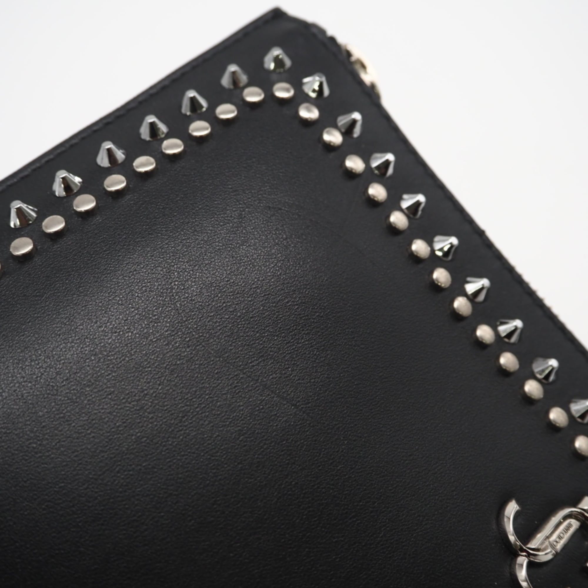Jimmy Choo Black Leather Clutch Bag (Pre-Owned)