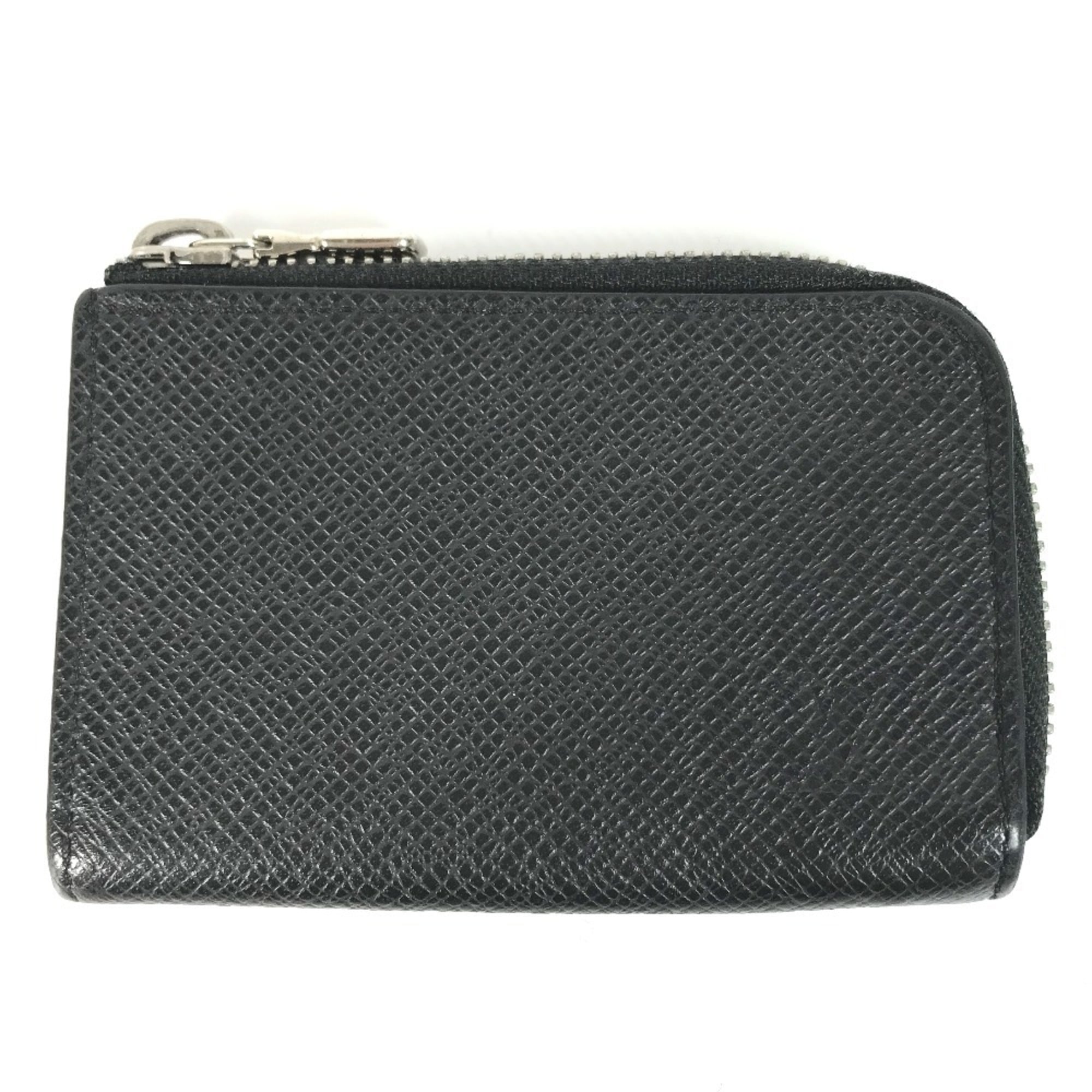 Louis Vuitton Taiga Ardoise Black Taiga Leather Coin Purse/Coin Case (Pre-Owned)