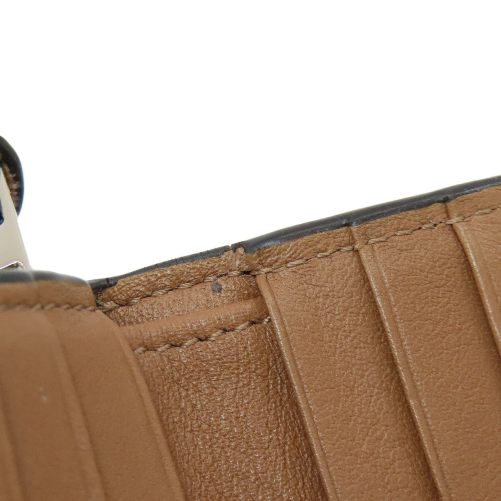 Loewe Brown Green Leather Wallet (Bi-Fold) (Pre-Owned)