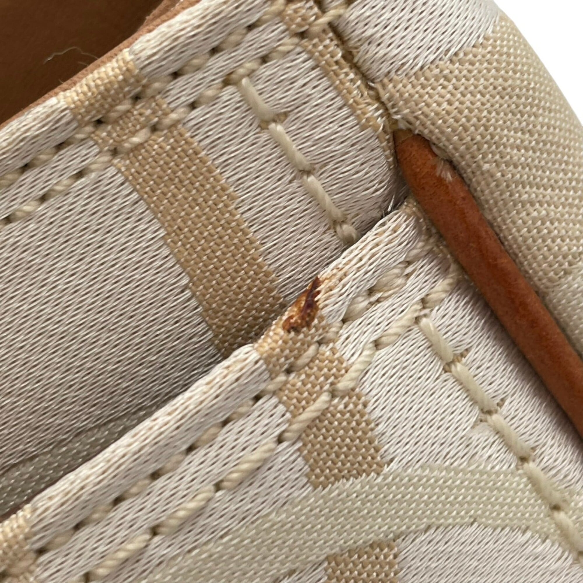 Coach Ivory Canvas Leather Handbag Tote Bag (Pre-Owned)