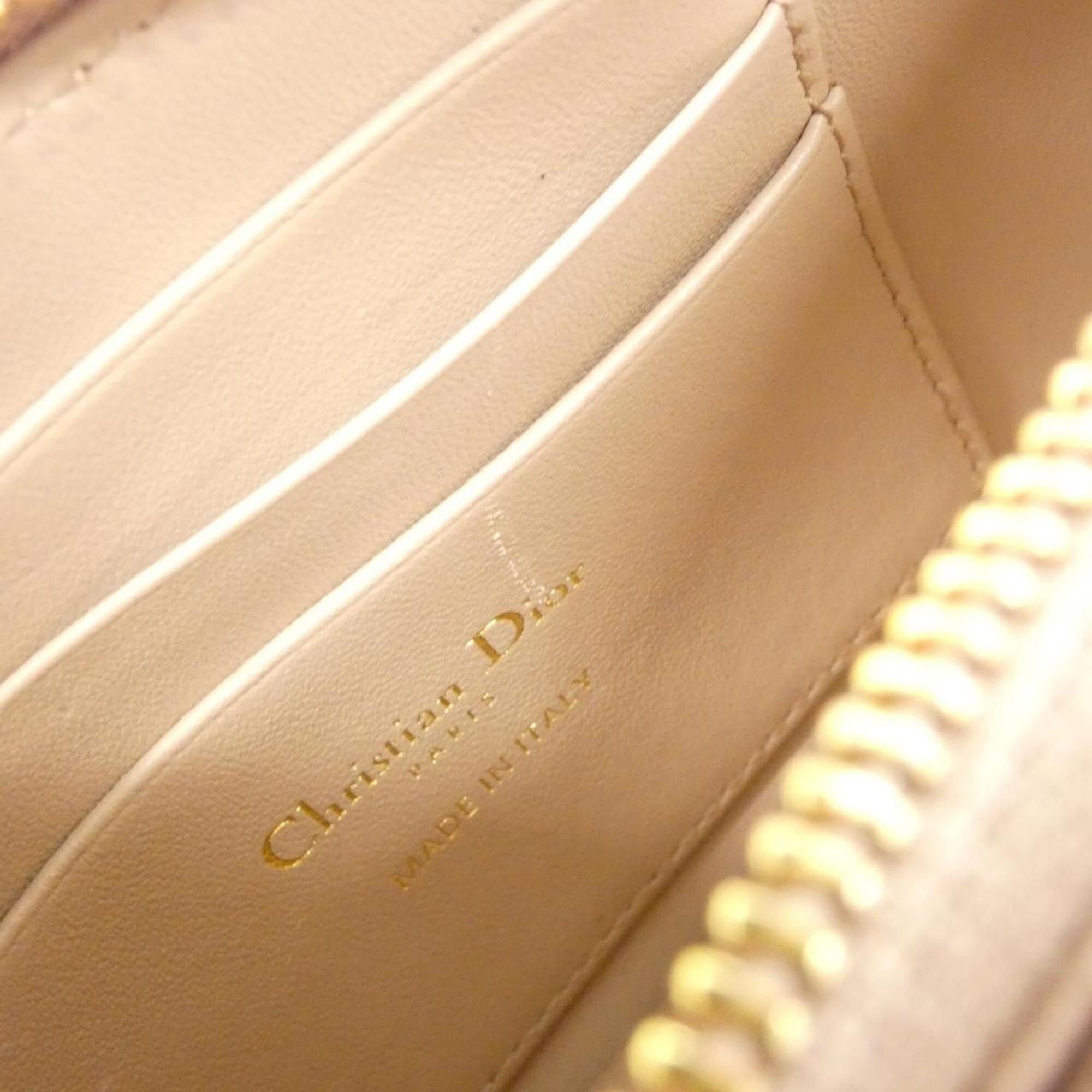 Christian Dior Pink Leather Handbag Pouch Shoulder Bag (Pre-Owned)