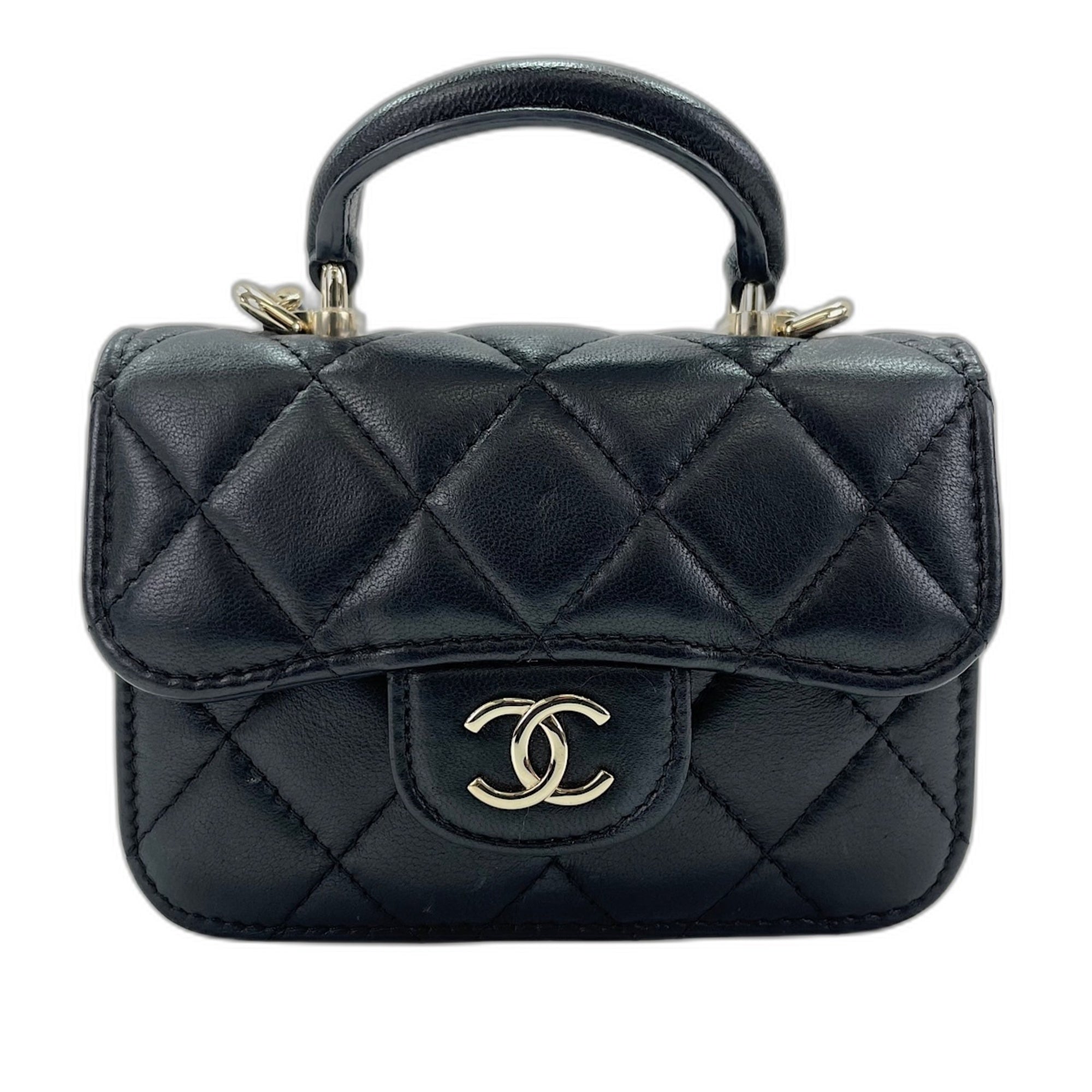 Chanel Black Leather Shoulder Bag (Pre-Owned)