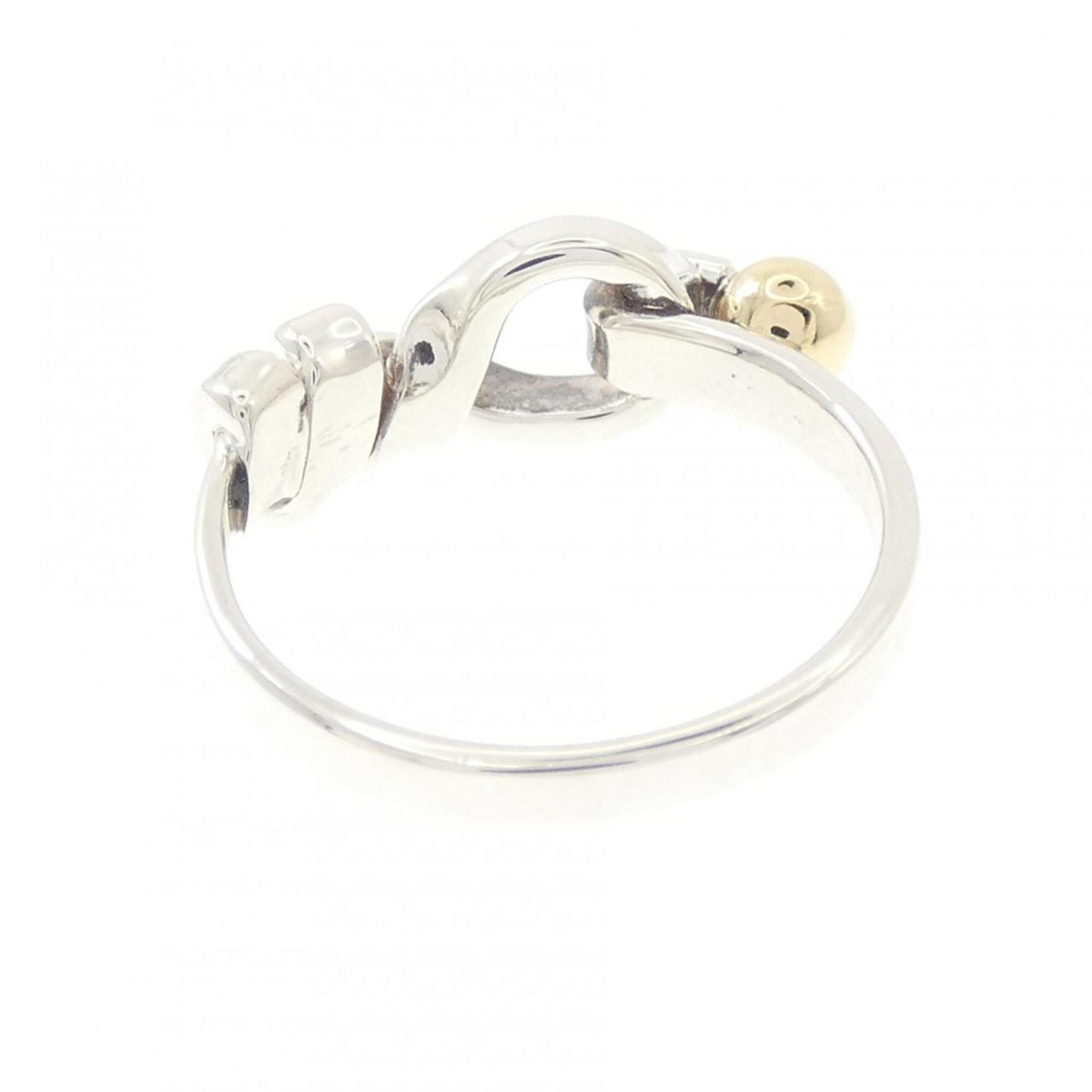 Tiffany Silver Yellow Gold Yellow Gold (18K) Silver 925 Band Ring (Pre-Owned)
