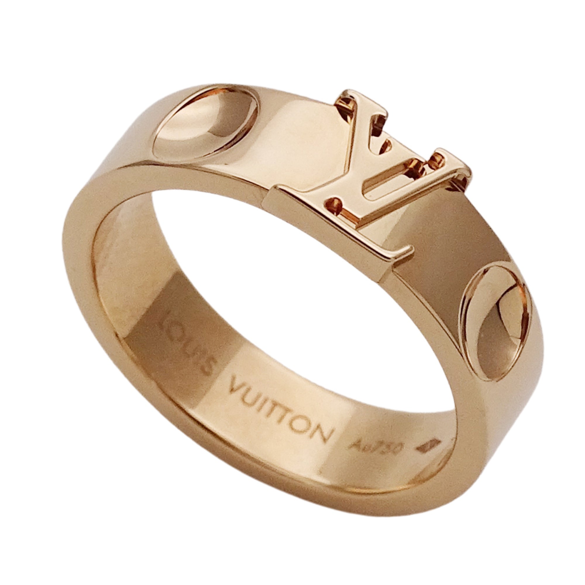 Louis Vuitton Pink Gold Pink Gold (18K) Band Ring (Pre-Owned)