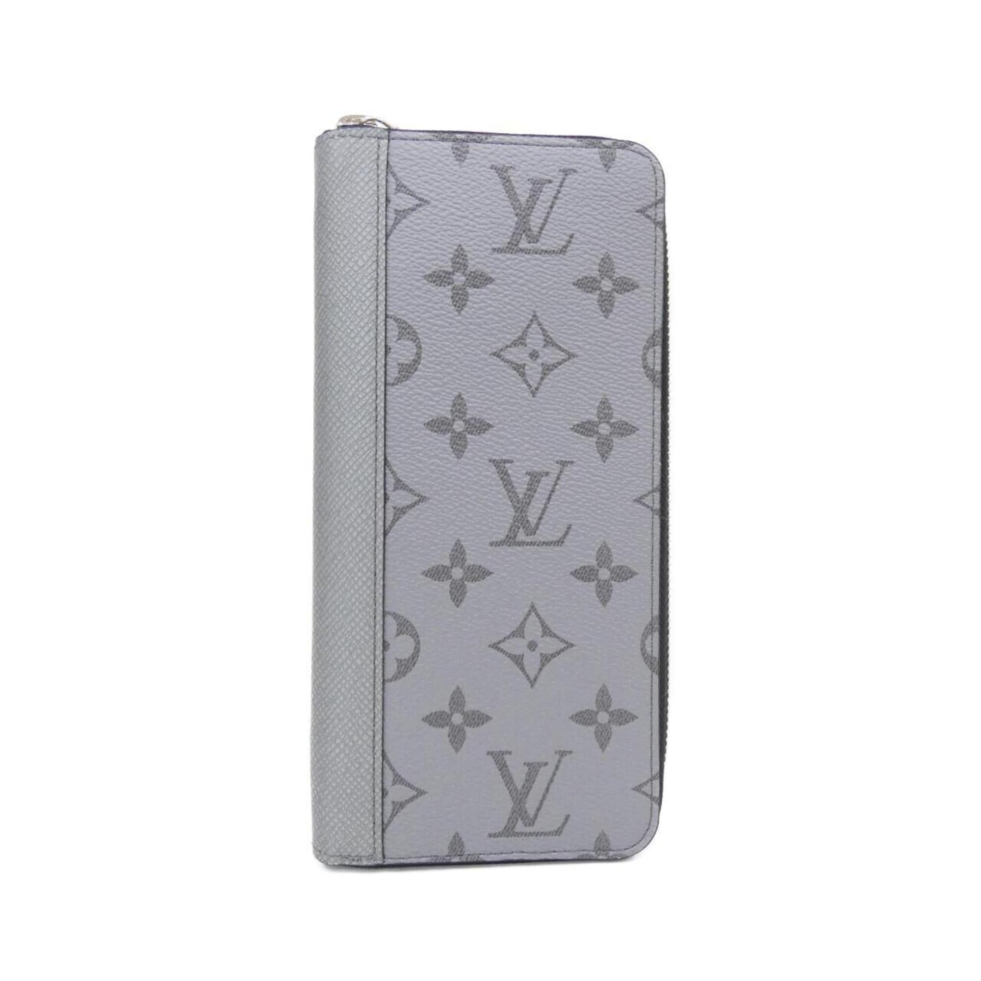 Louis Vuitton Taigarama Gunmetal Coated Canvas Leather Long Wallet (Bi-Fold) (Pre-Owned)