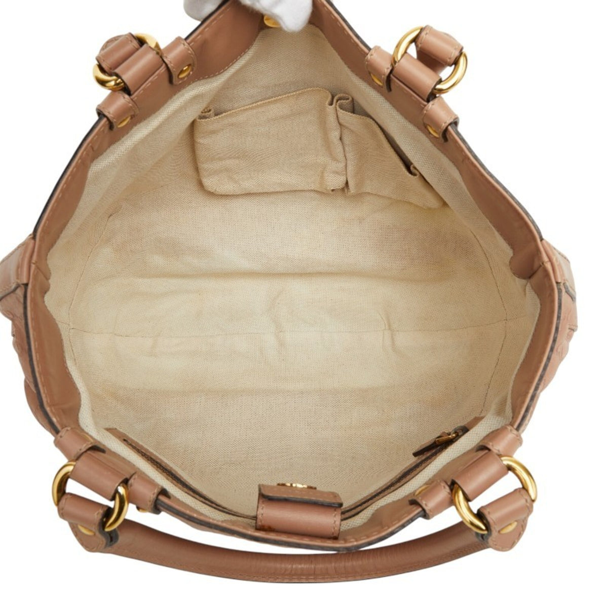Gucci Pink Leather Handbag Tote Bag (Pre-Owned)