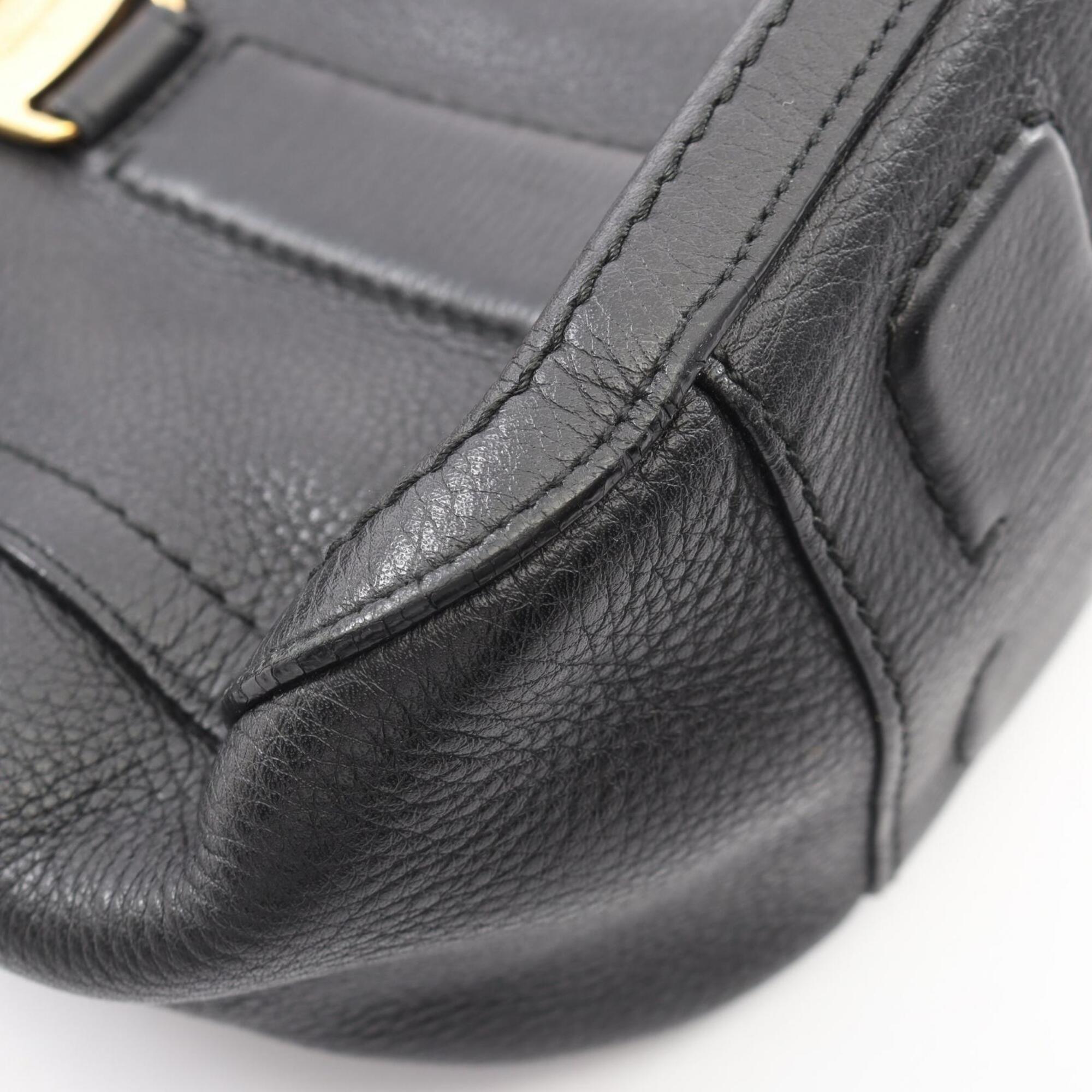 Salvatore Ferragamo Black Leather Handbag (Pre-Owned)