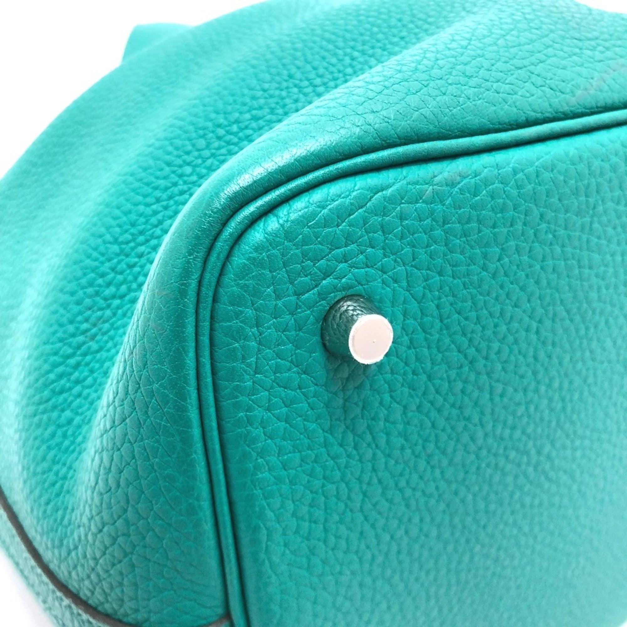 Hermes Picotin Green Taurillon Clemence Leather Handbag (Pre-Owned)