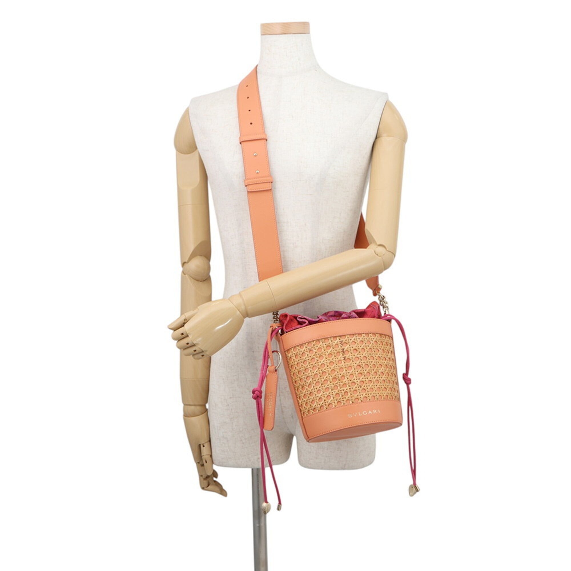 Bvlgari Orange Leather Handbag Shoulder Bag (Pre-Owned)