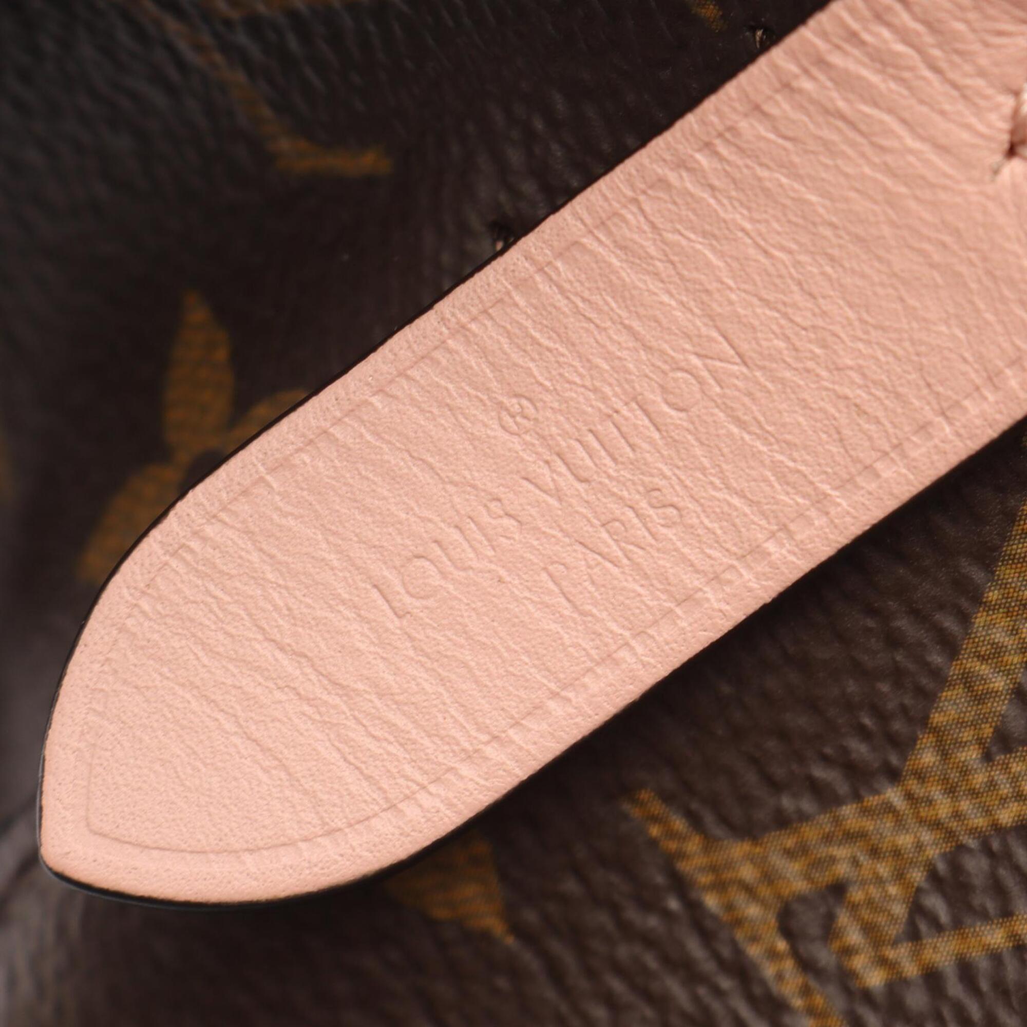 Louis Vuitton Monogram Brown Pink Rose Poudre Coated Canvas Leather Handbag Shoulder Bag (Pre-Owned)