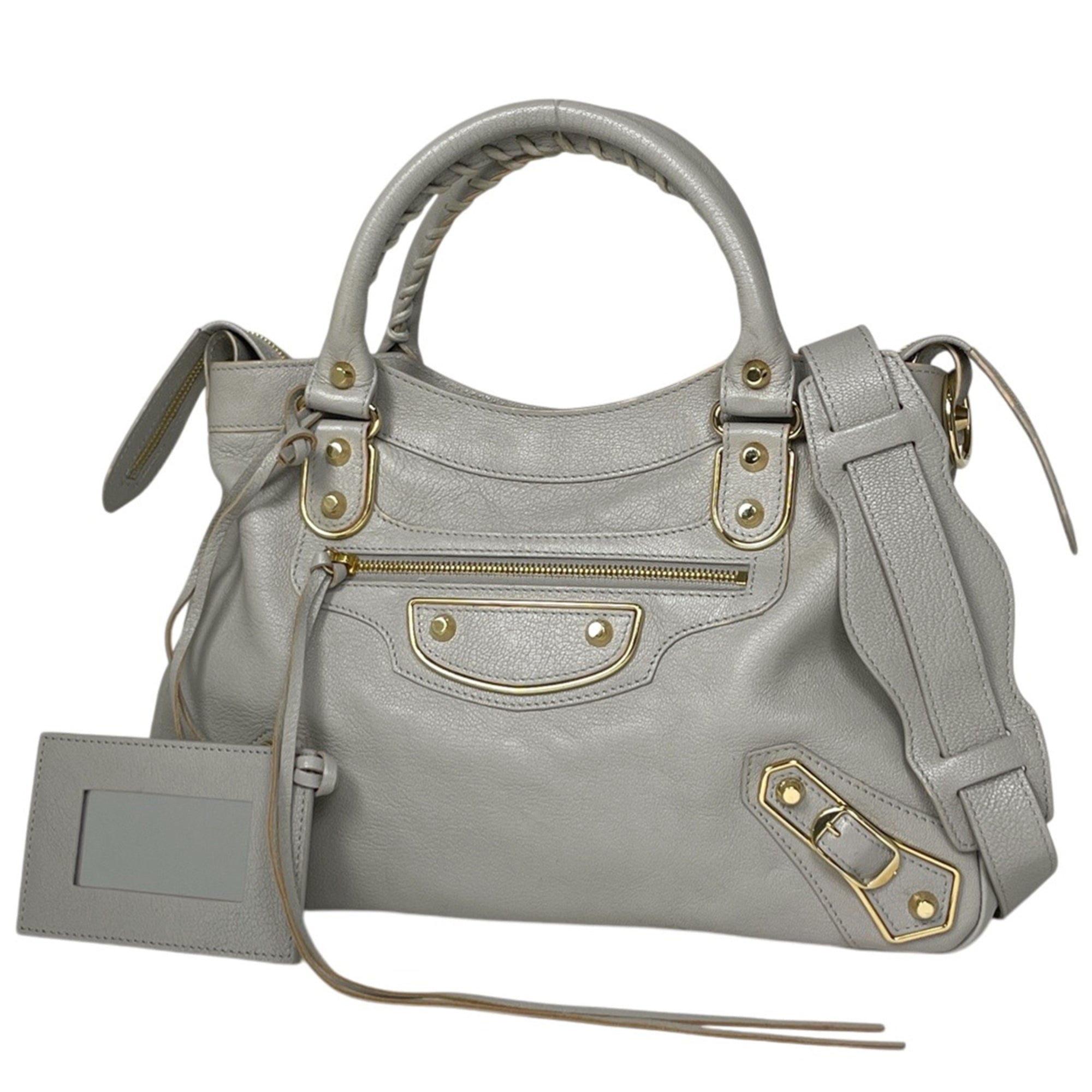 Balenciaga Gray Metallic Leather (Pre-Owned)