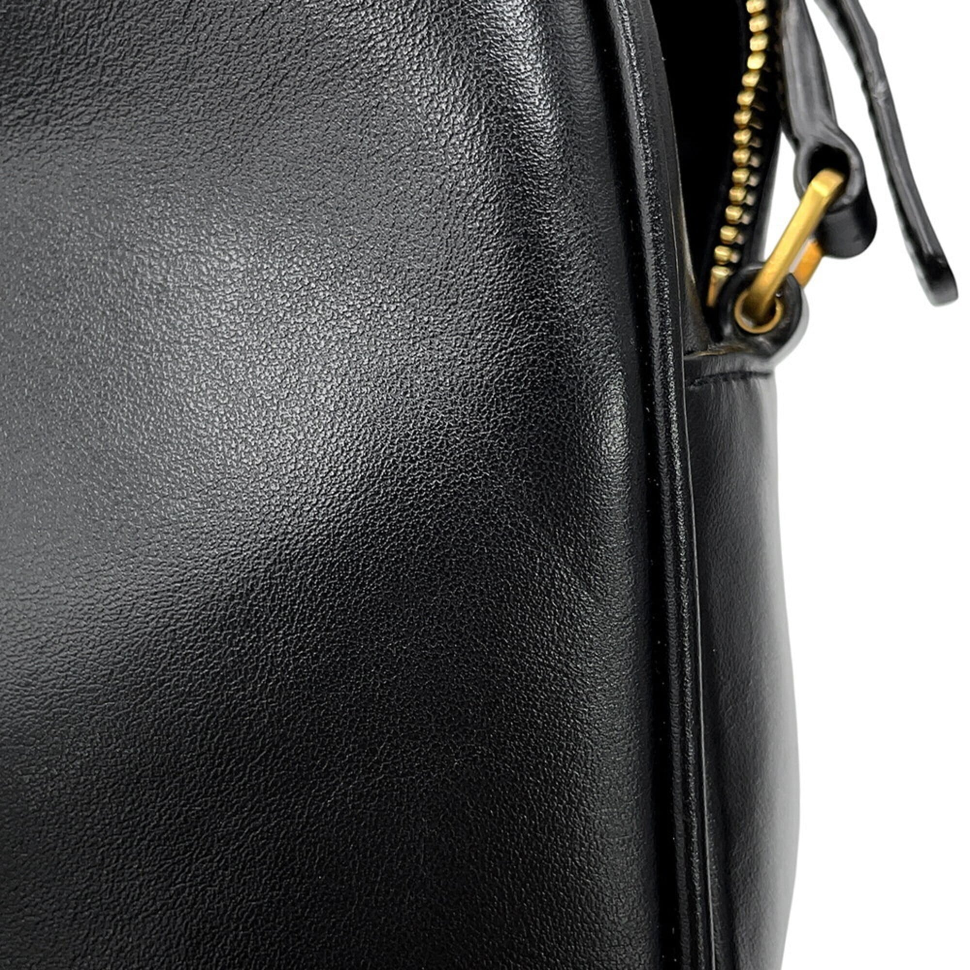 Yves Saint Laurent Black Brown Suede Leather Handbag Shoulder Bag (Pre-Owned)