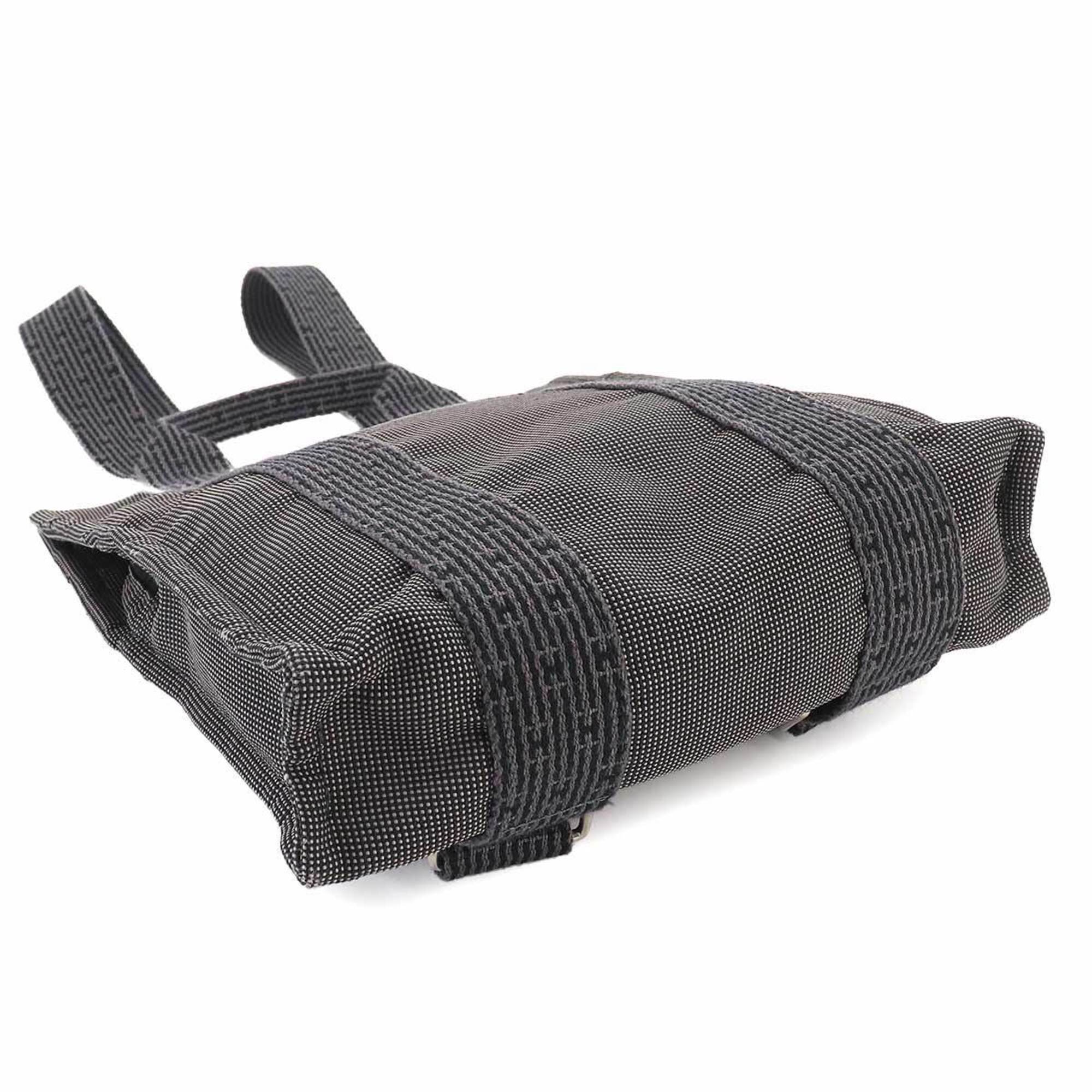 Hermes Gray Canvas Backpack (Pre-Owned)