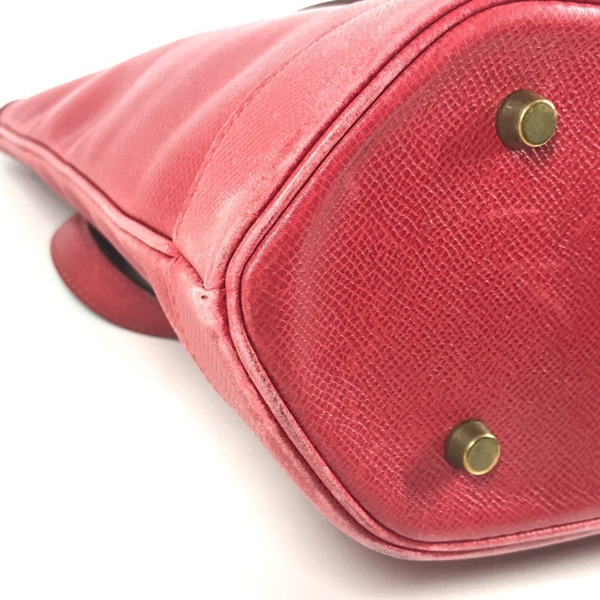 Hermes Red Color Courchevel Leather Shoulder Bag Tote Bag (Pre-Owned)
