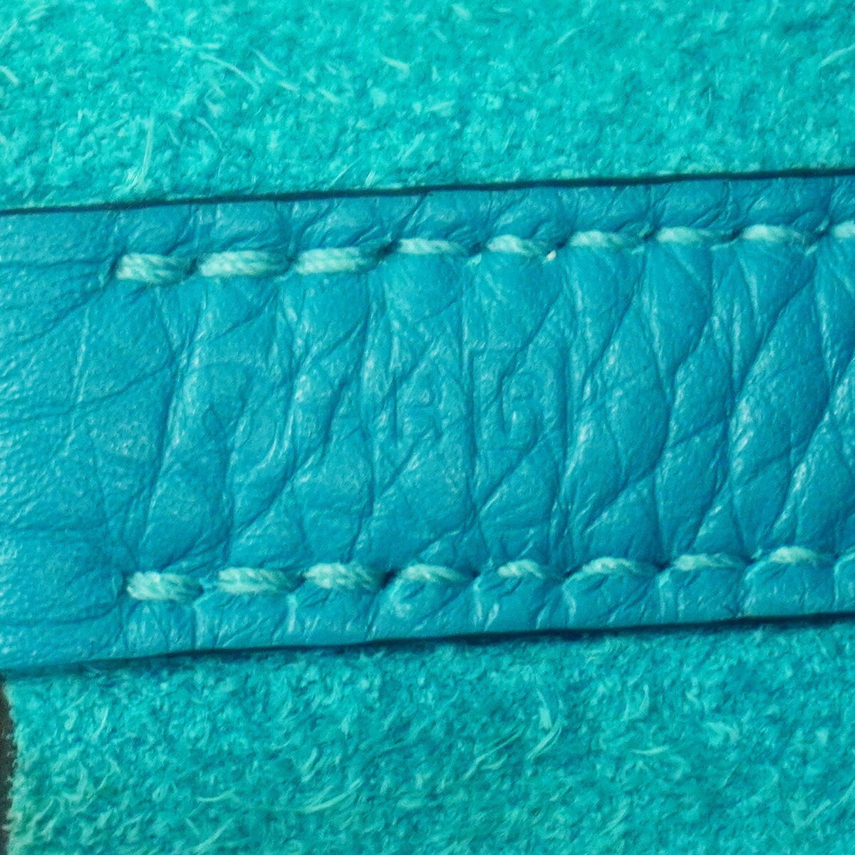 Hermes Turquoise Taurillon Clemence Leather Handbag (Pre-Owned)