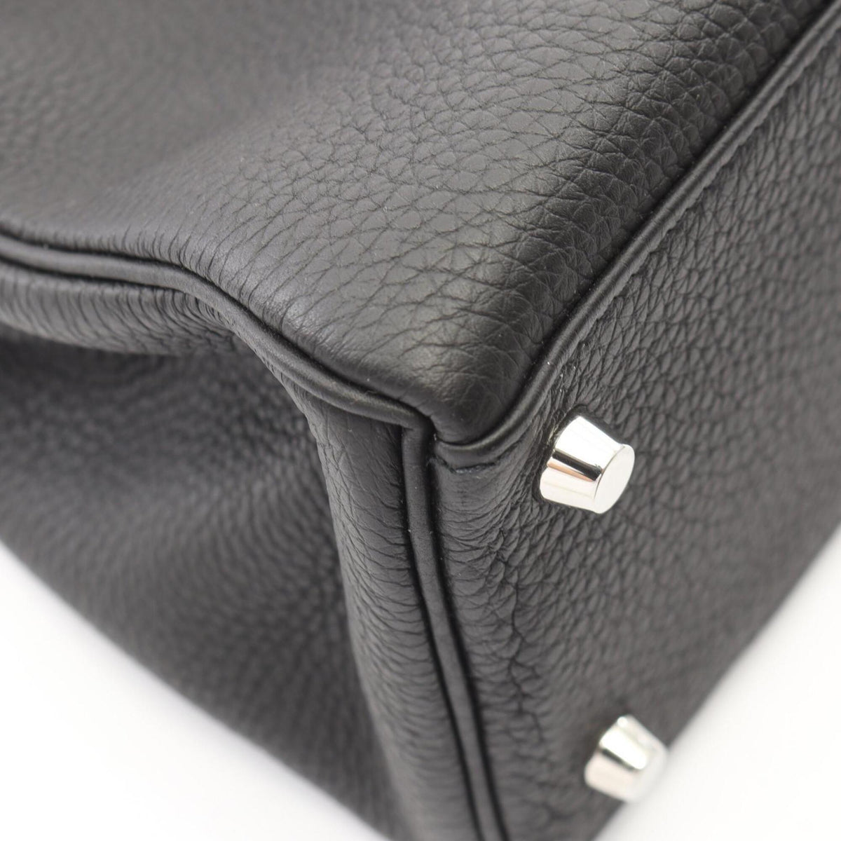 Hermes Black Togo Leather Leather Handbag (Pre-Owned)