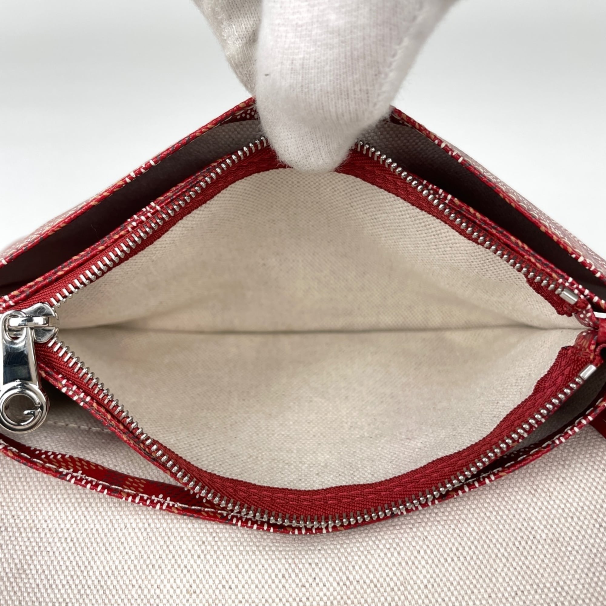 Goyard Red Color Coated Canvas Shoulder Bag (Pre-Owned)