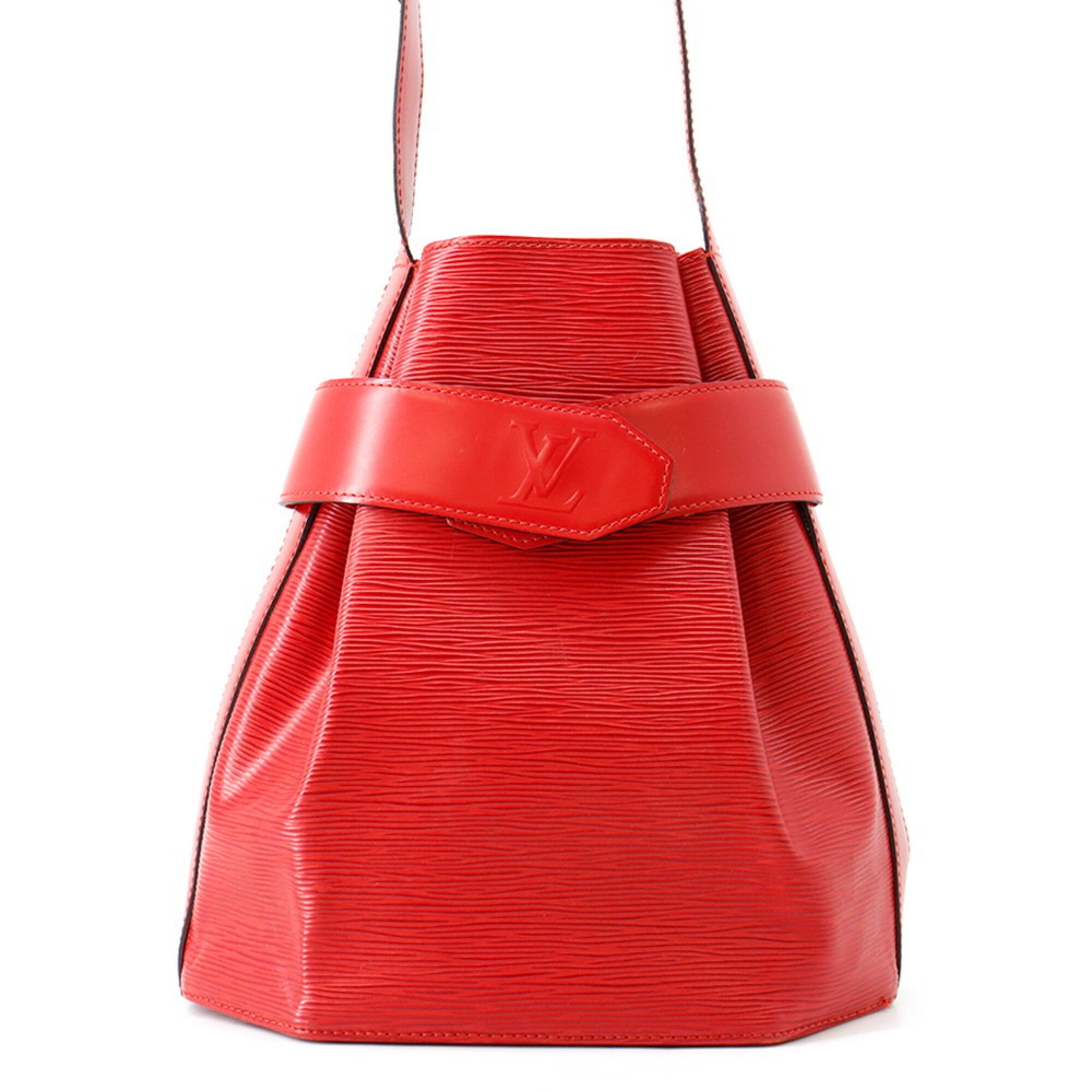 Louis Vuitton Epi Castilian Red Monogram Handbag Shoulder Bag (Pre-Owned)