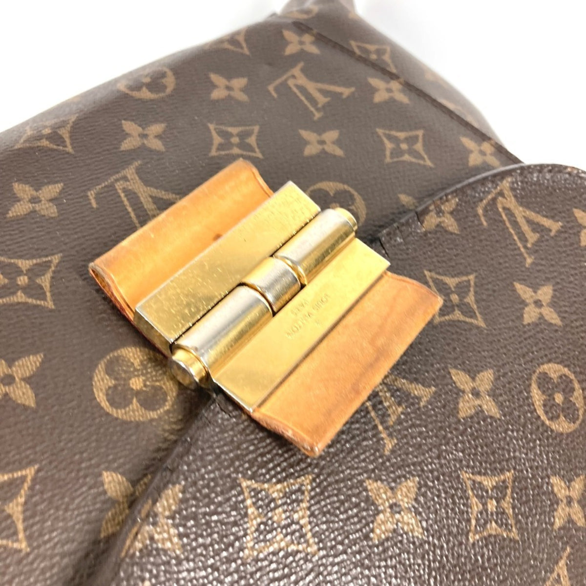 Louis Vuitton Aurore Brown Monogram Purple Monogram Olympe Canvas Shoulder Bag Tote Bag (Pre-Owned)
