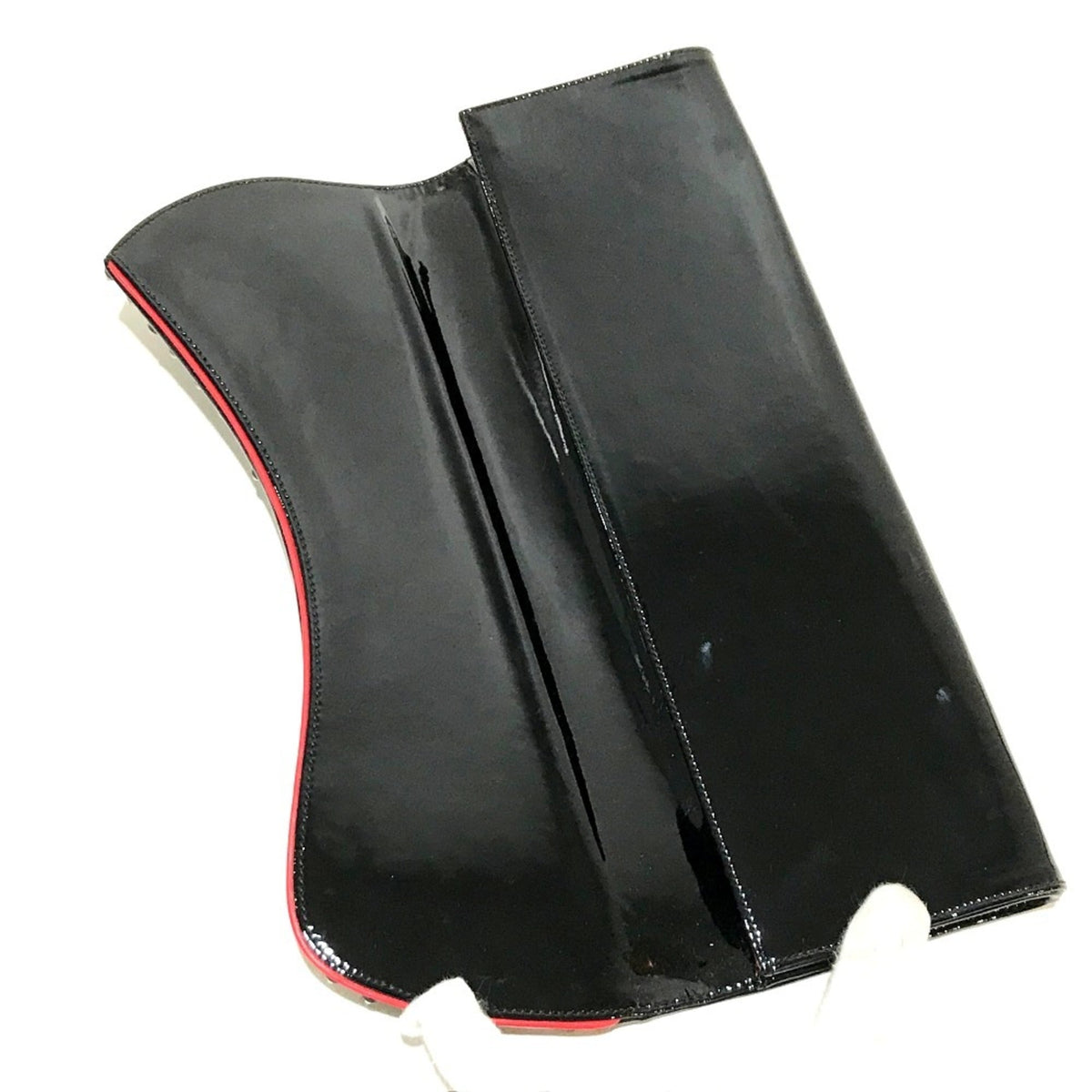 Christian Louboutin Black Patent Leather Clutch Bag (Pre-Owned)