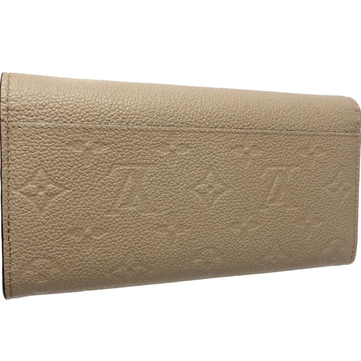 Louis Vuitton Tourterelle Leather Long Wallet (Bi-Fold) (Pre-Owned)
