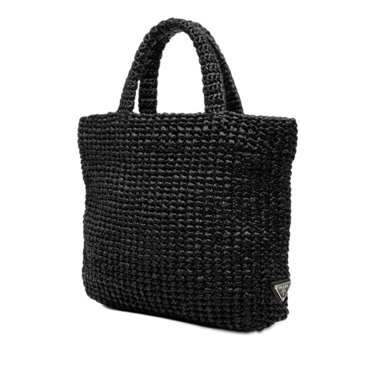 Prada Black Viscose Handbag Tote Bag (Pre-Owned)