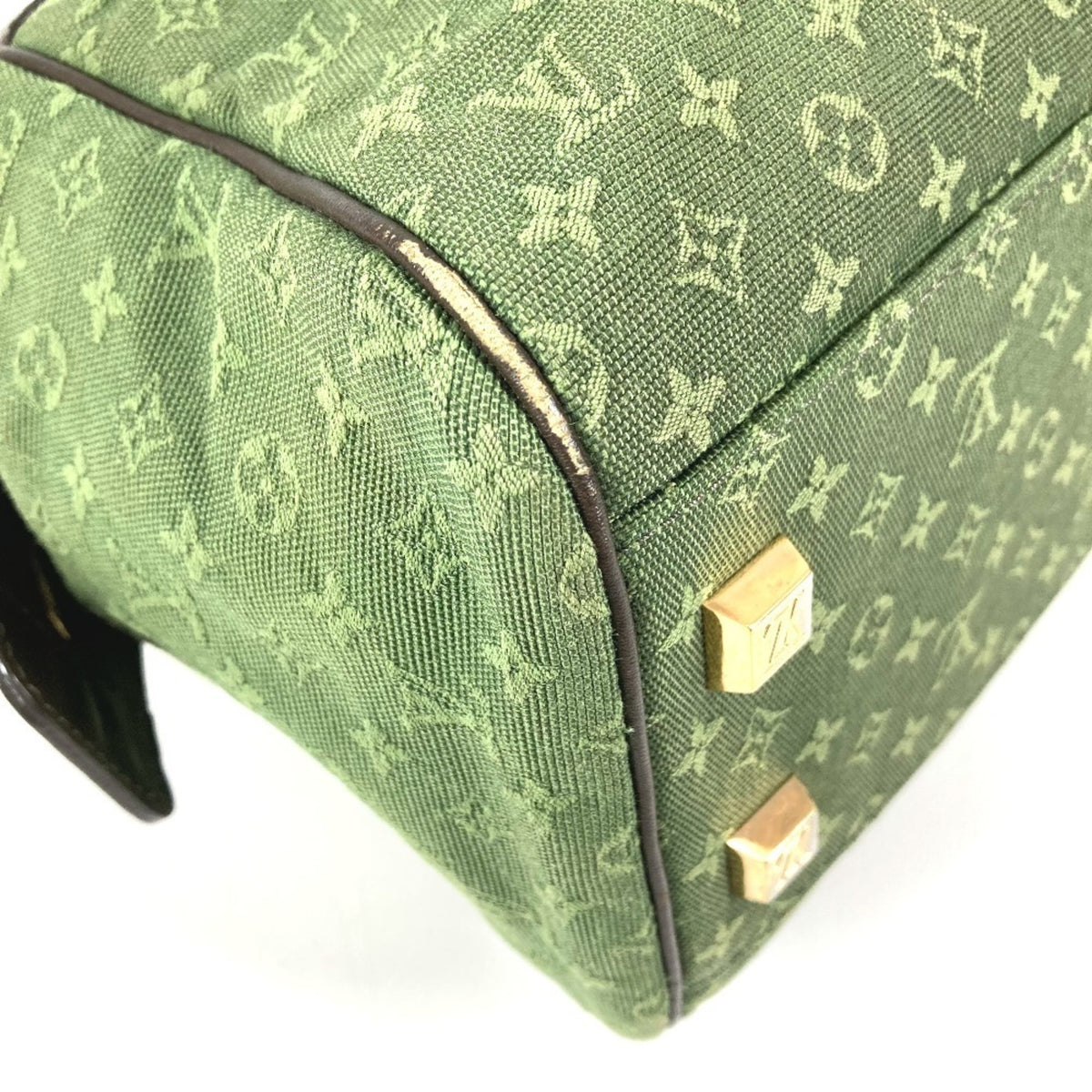 Louis Vuitton Khaki Monogram Mini Canvas Boston Bag Handbag Shoulder Bag (Pre-Owned)